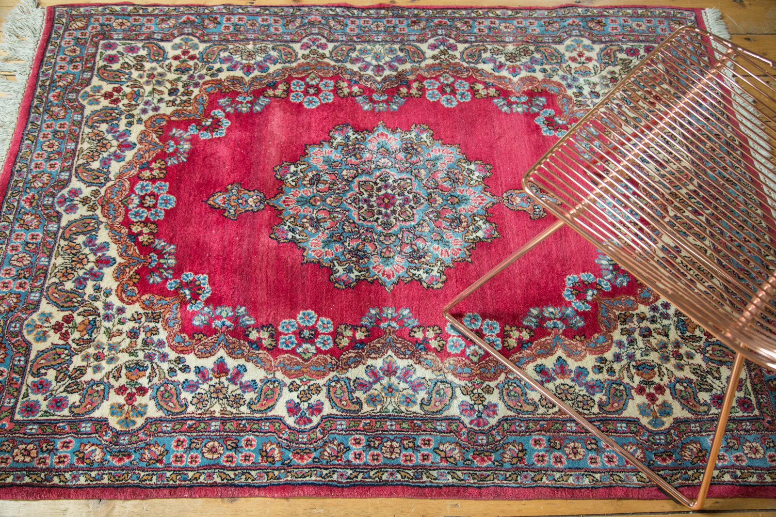 4x5.5 Vintage Kerman Rug - Image 3