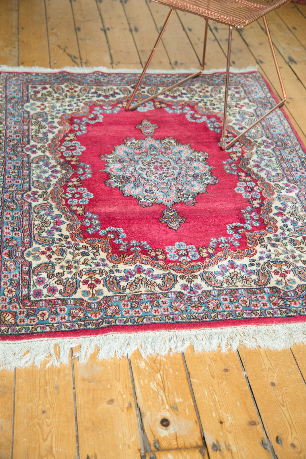 4x5.5 Vintage Kerman Rug - Image 4