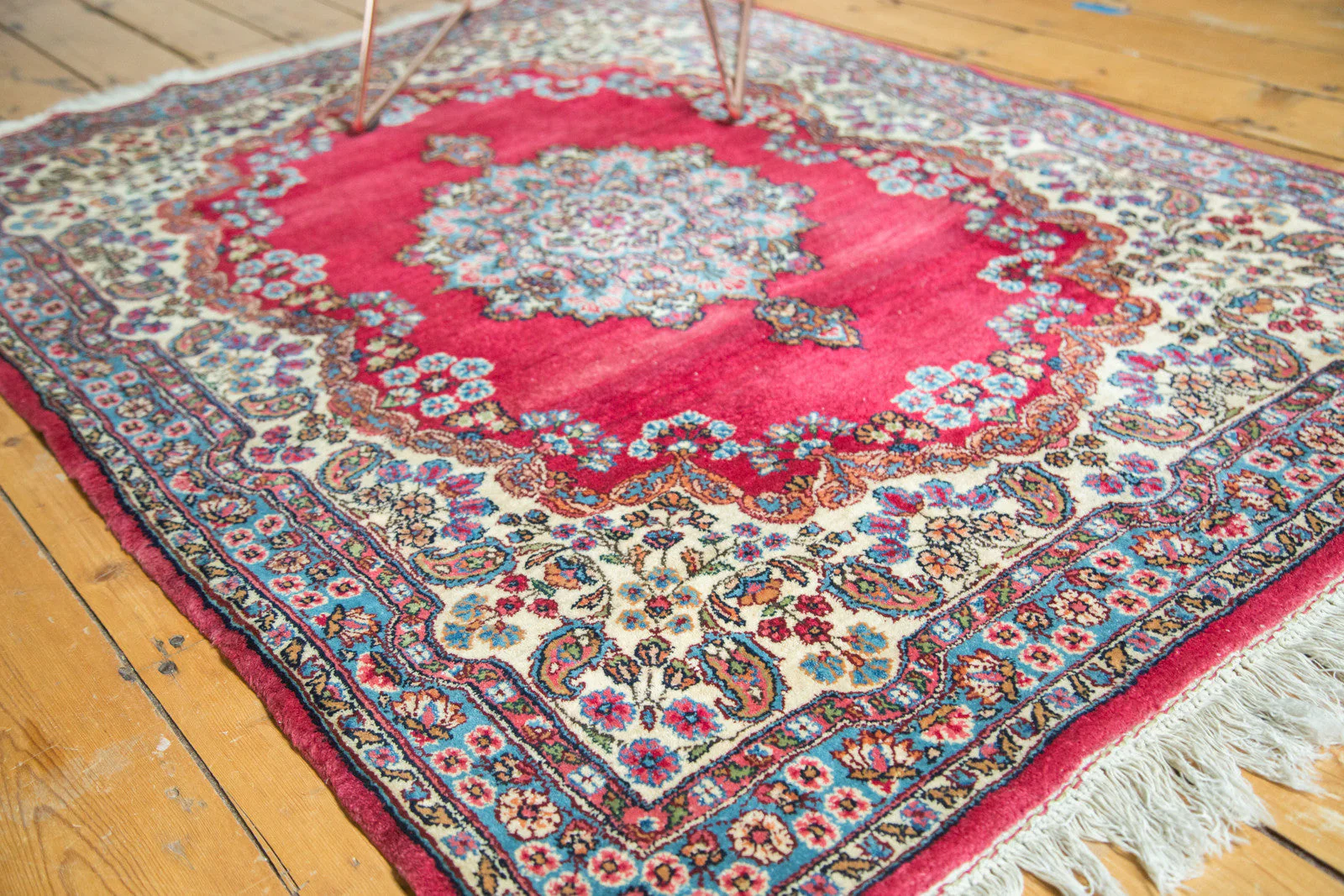 4x5.5 Vintage Kerman Rug - Image 5