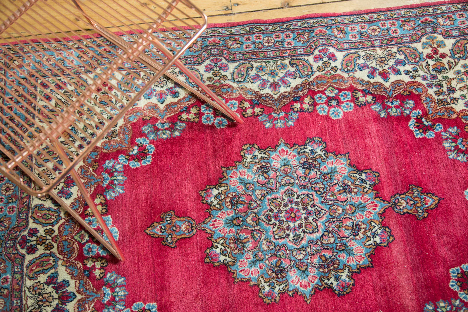 4x5.5 Vintage Kerman Rug - Image 7