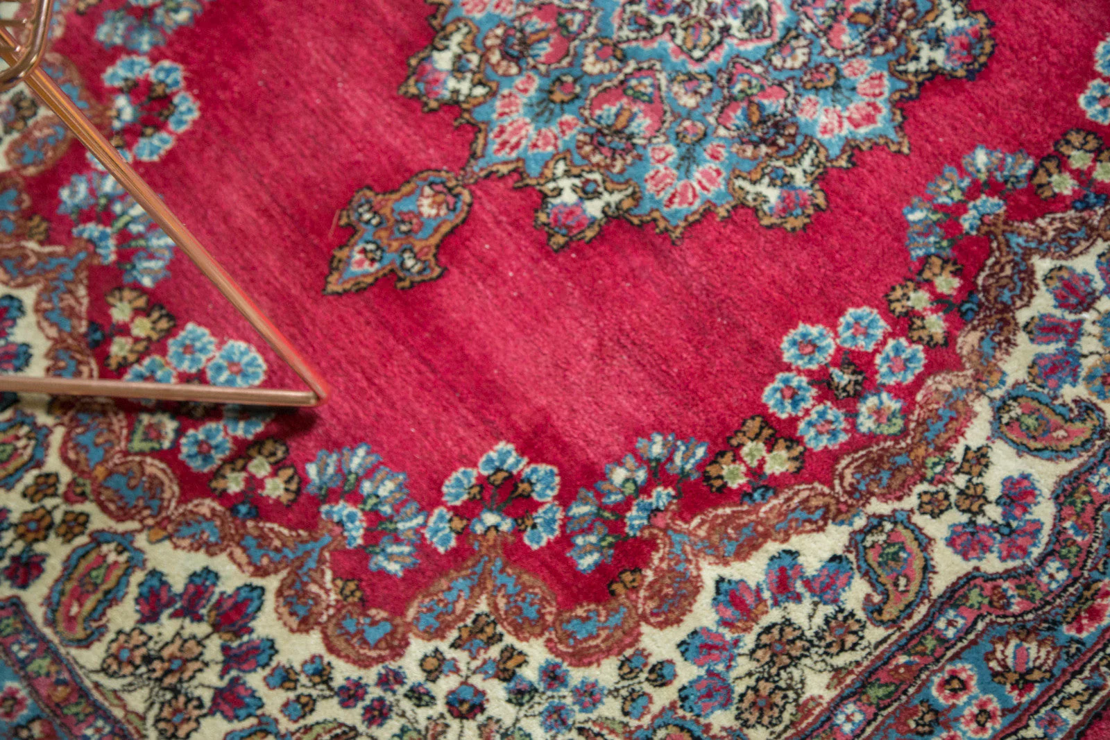 4x5.5 Vintage Kerman Rug - Image 8