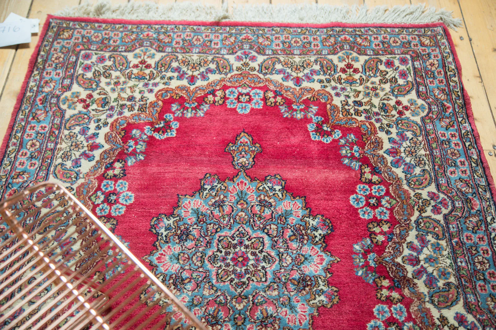 4x5.5 Vintage Kerman Rug - Image 9