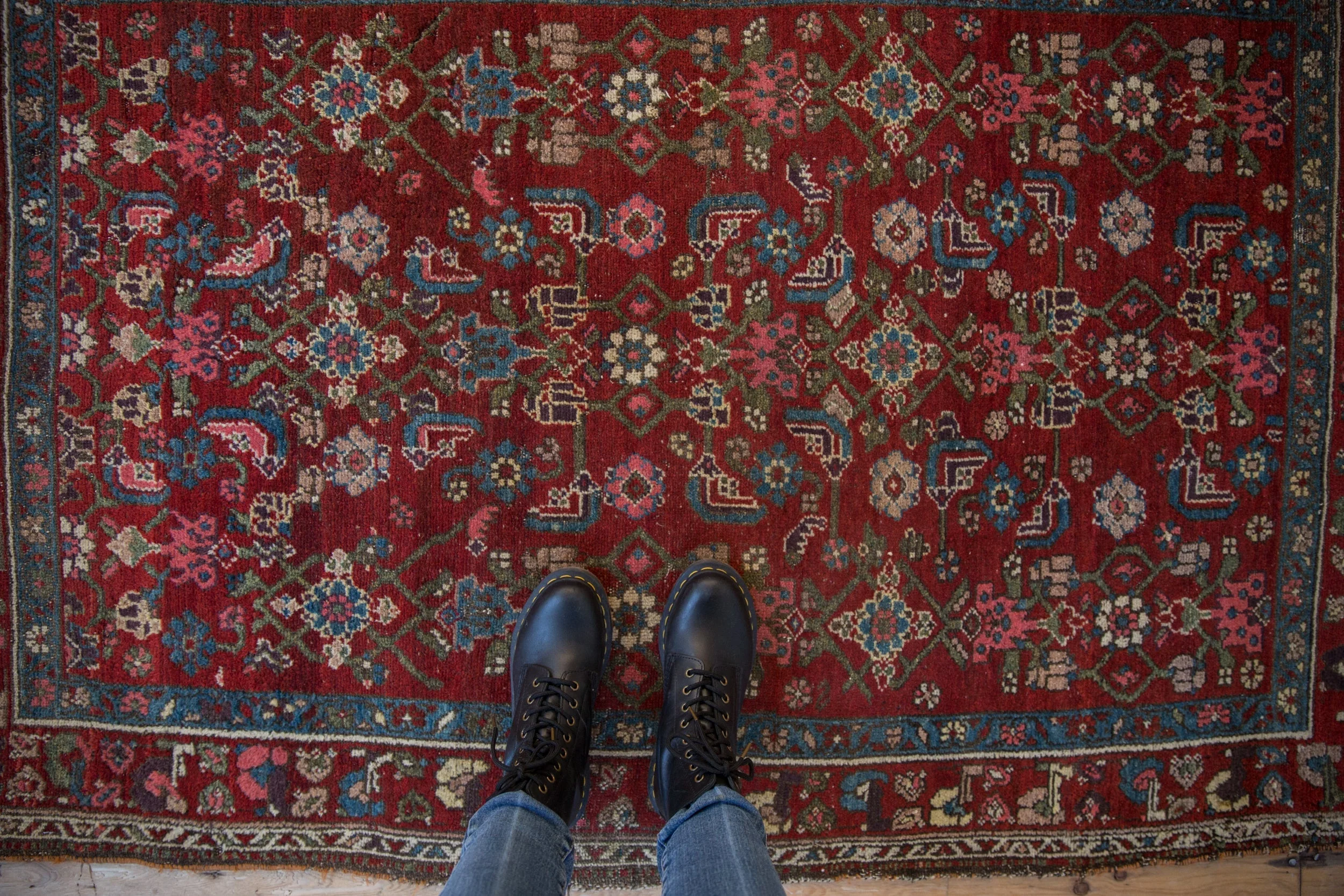 4x5.5 Vintage Kurdish Hamadan Rug - Image 2