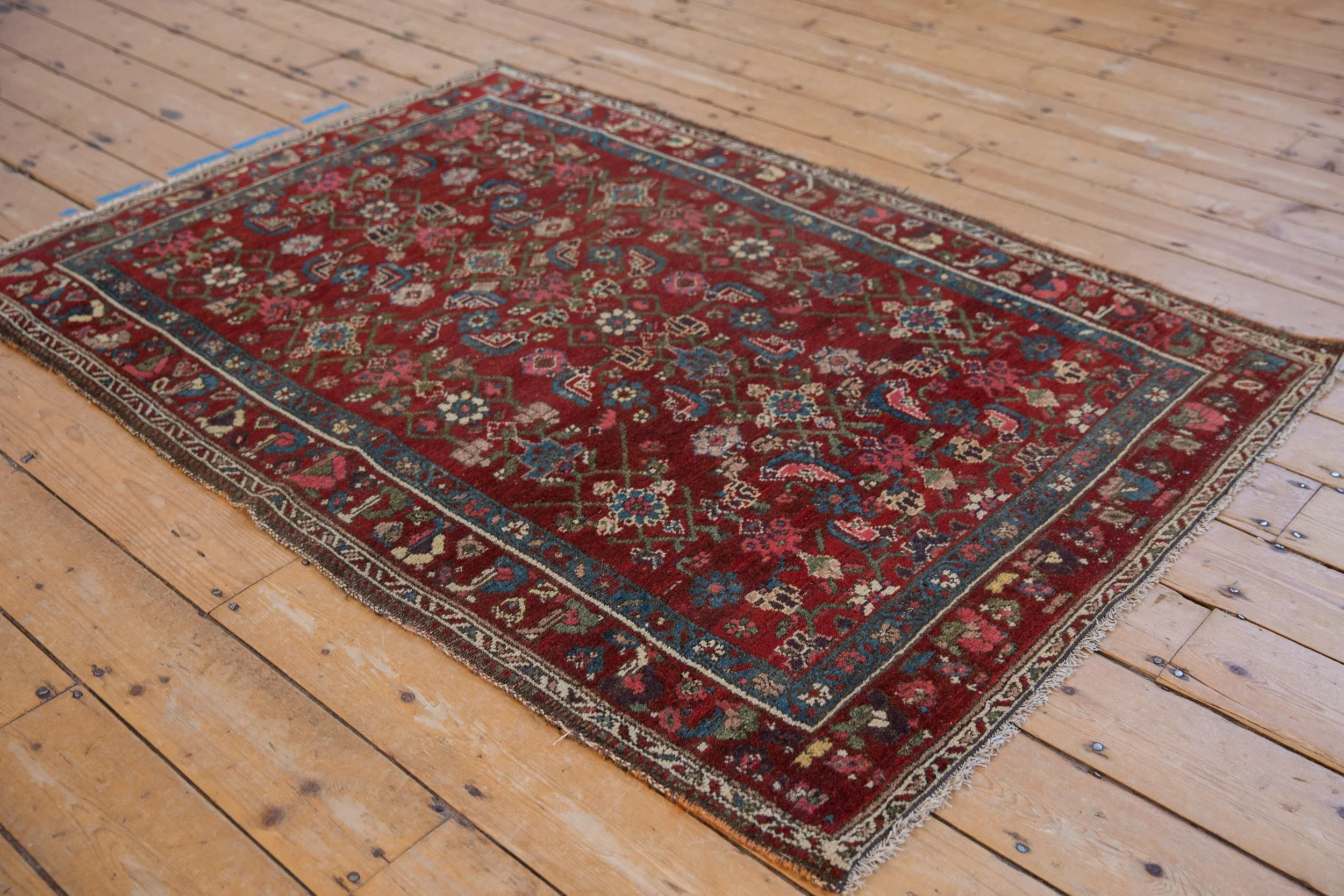 4x5.5 Vintage Kurdish Hamadan Rug - Image 6