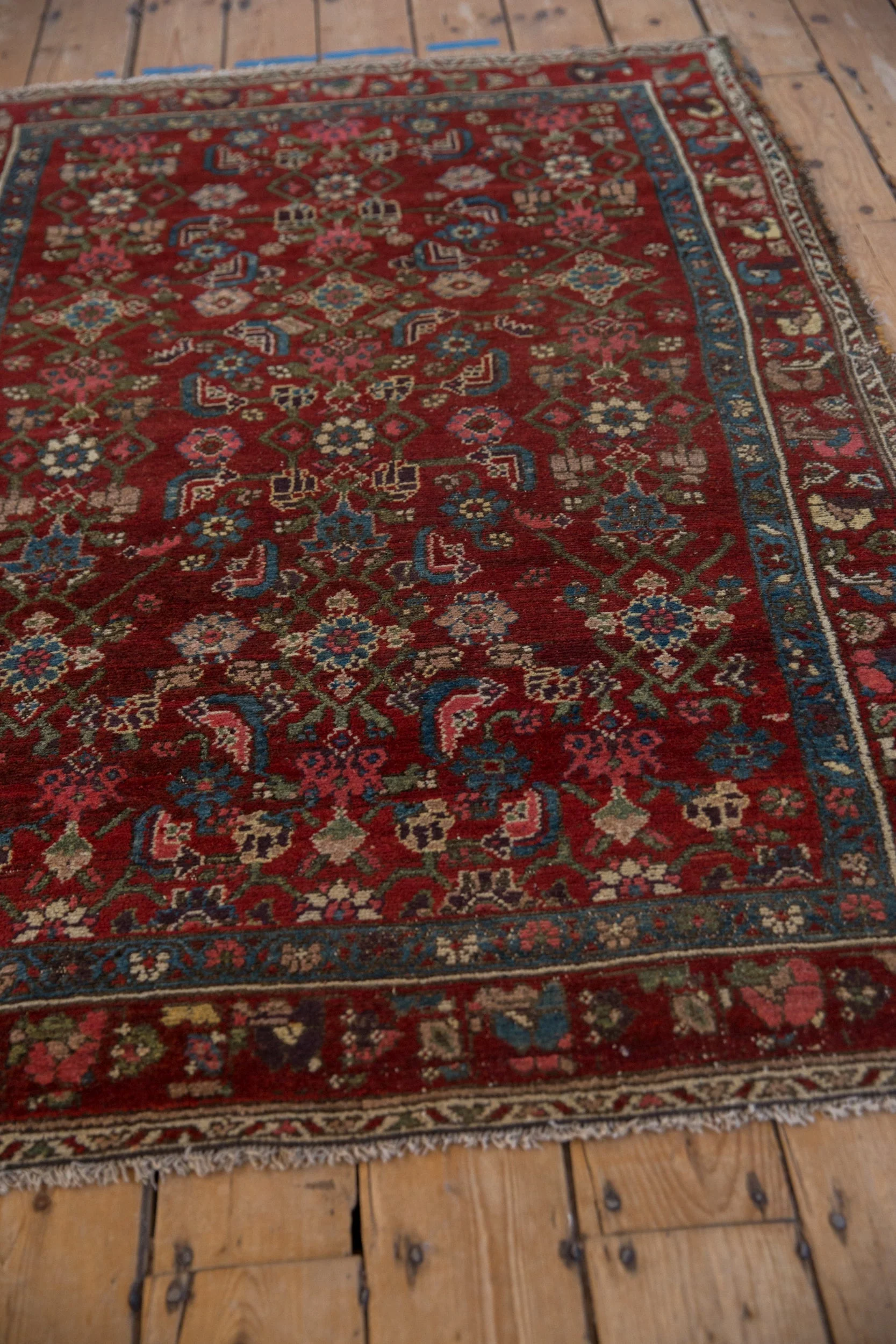 4x5.5 Vintage Kurdish Hamadan Rug - Image 7