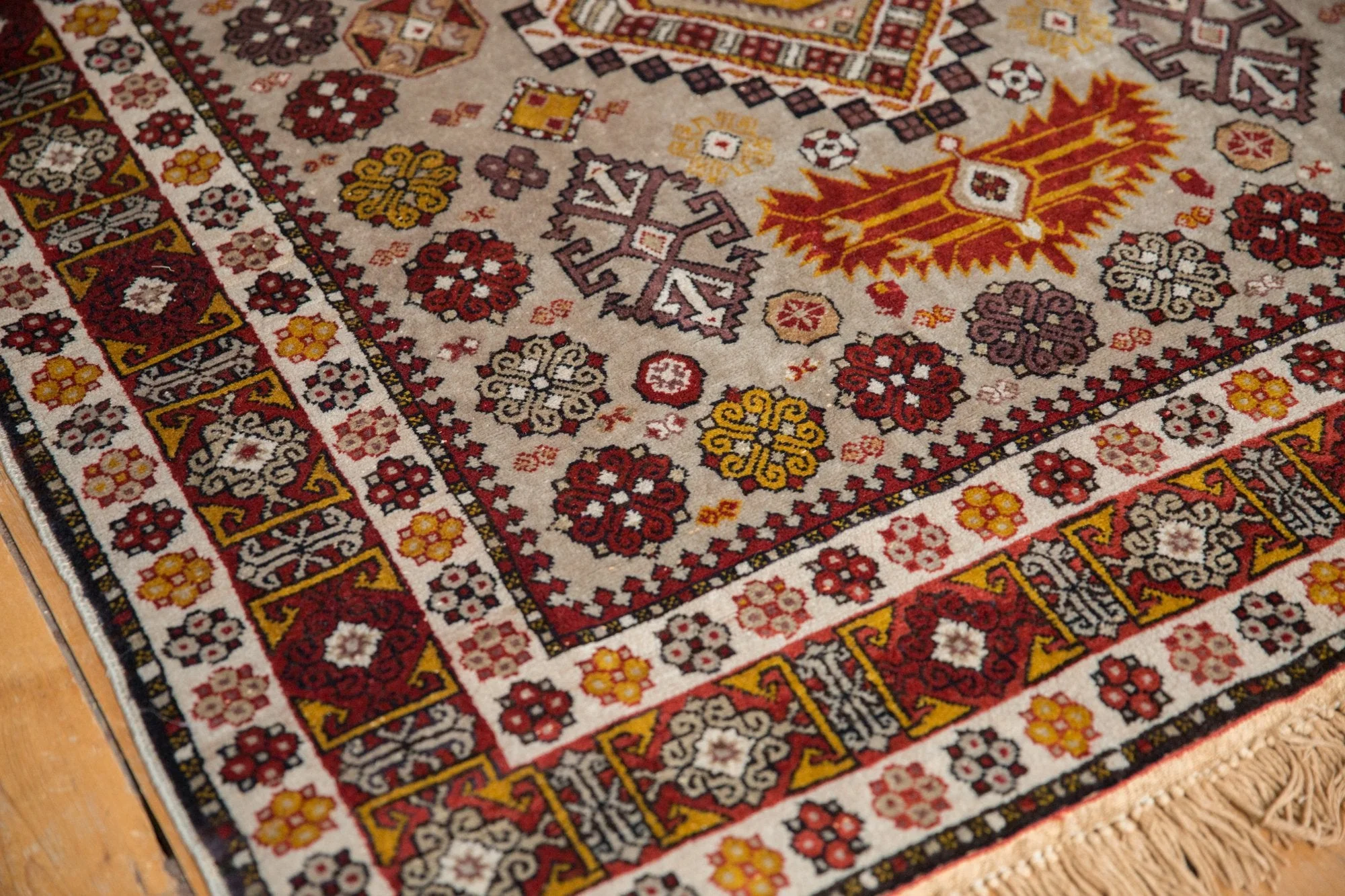 4x5.5 Vintage Romanian Shirvan Design Rug - Image 5