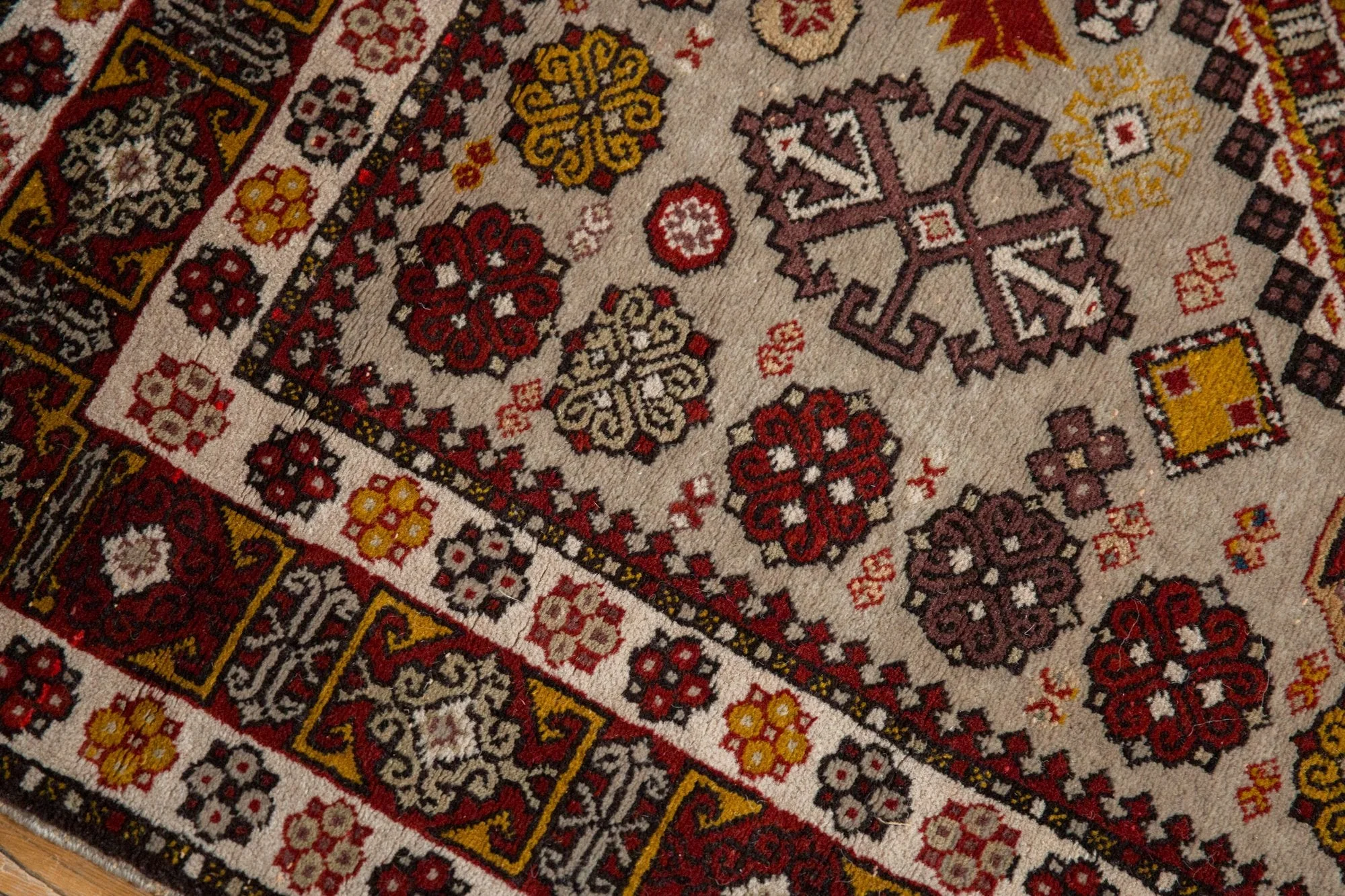 4x5.5 Vintage Romanian Shirvan Design Rug - Image 6