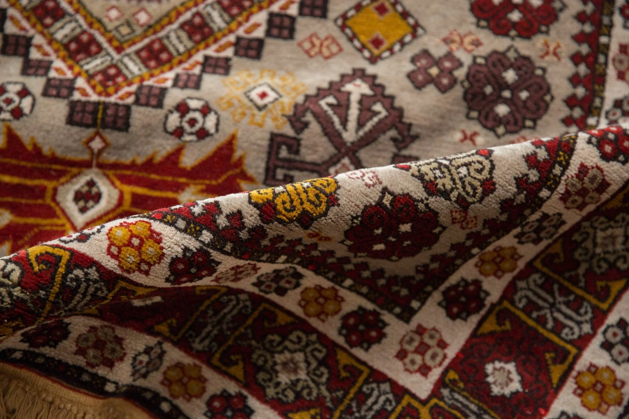 4x5.5 Vintage Romanian Shirvan Design Rug - Image 7
