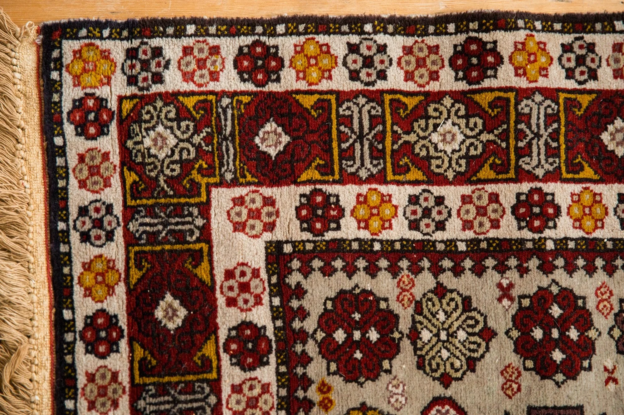 4x5.5 Vintage Romanian Shirvan Design Rug - Image 9