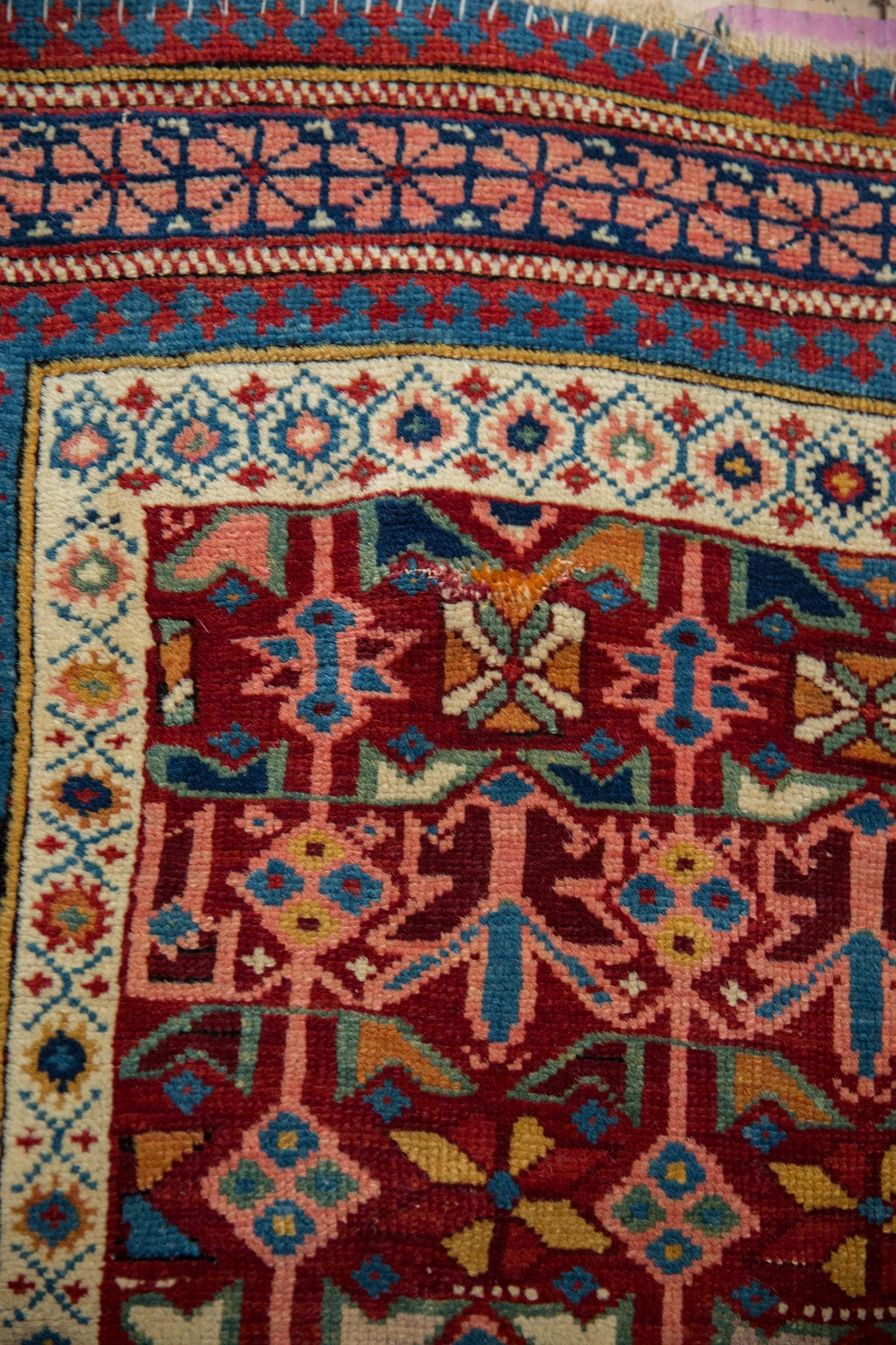 4x5 Antique Caucasian Square Rug - Image 10