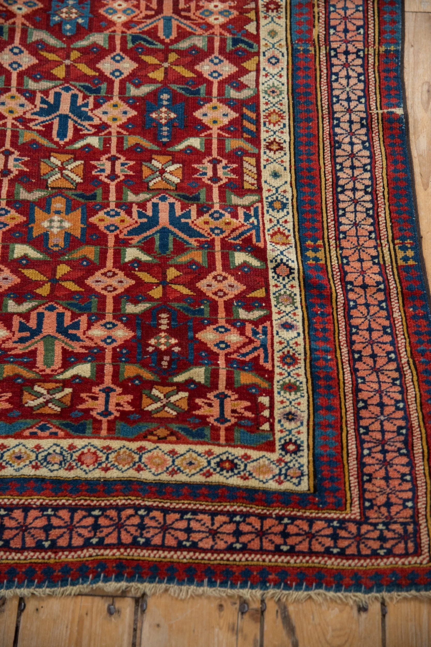 4x5 Antique Caucasian Square Rug - Image 7
