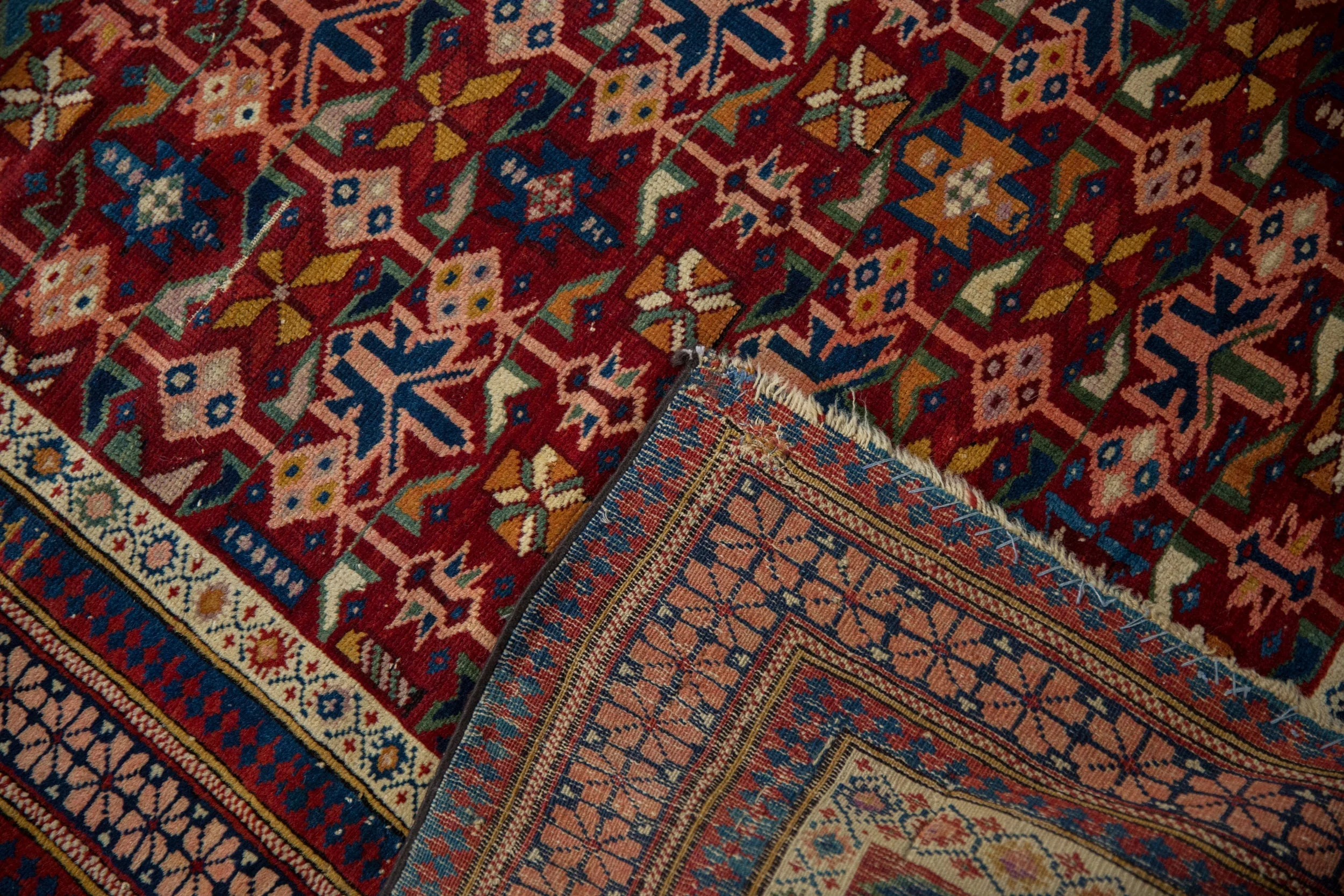 4x5 Antique Caucasian Square Rug - Image 9