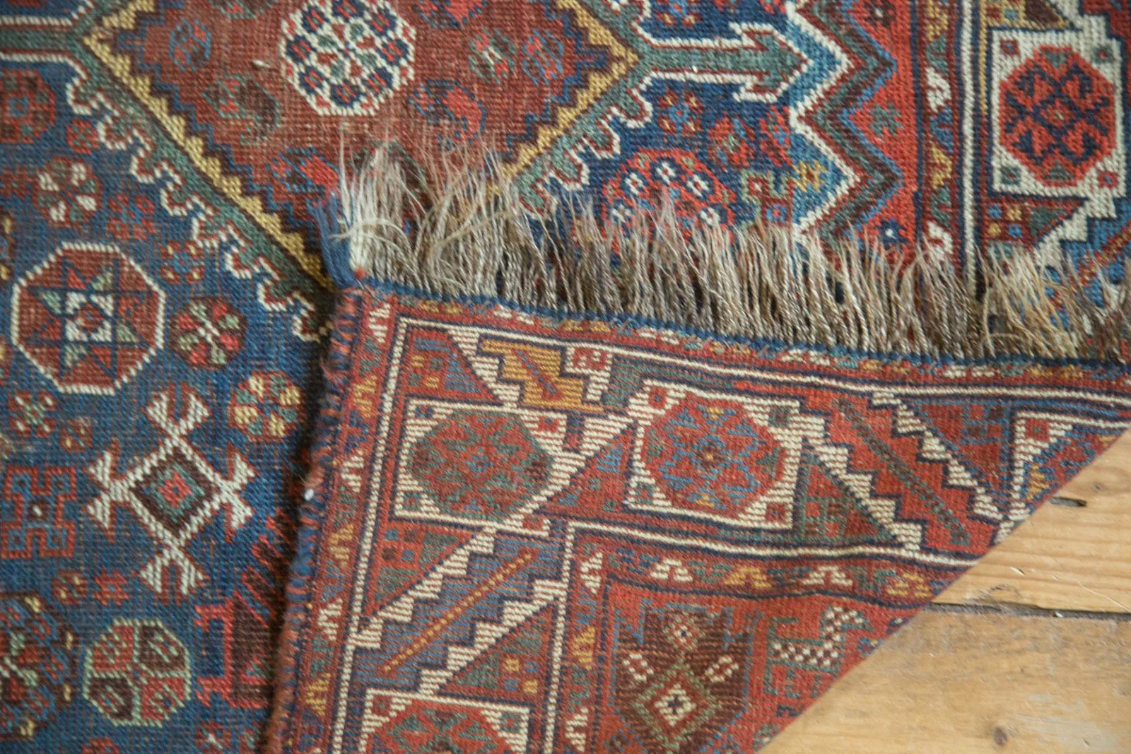 4x5 Antique Qashqai Square Rug - Image 7