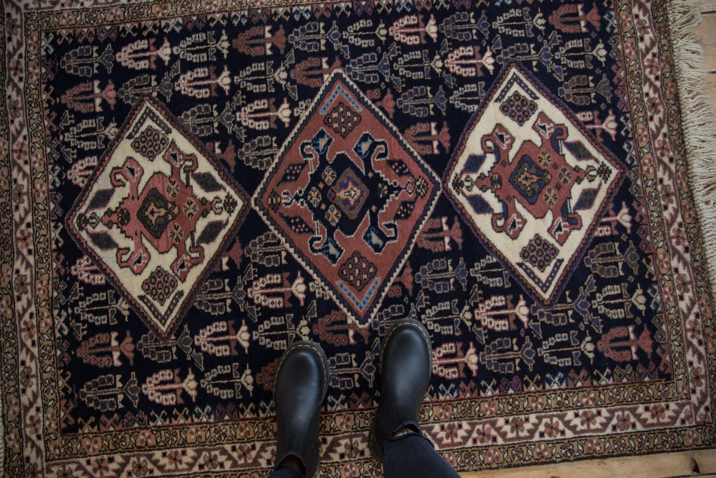 4x5 Vintage Ardebil Rug - Image 2