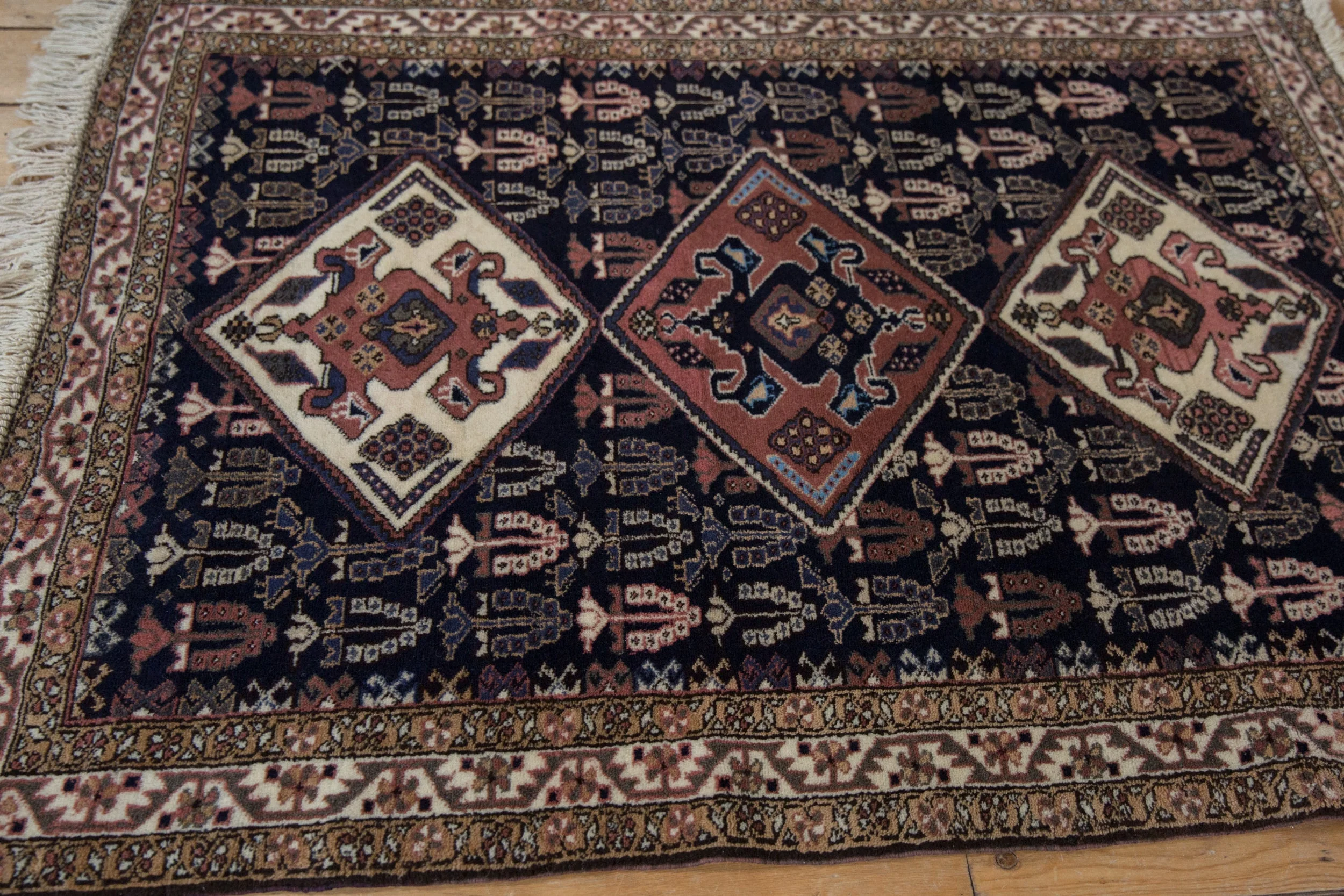 4x5 Vintage Ardebil Rug - Image 5