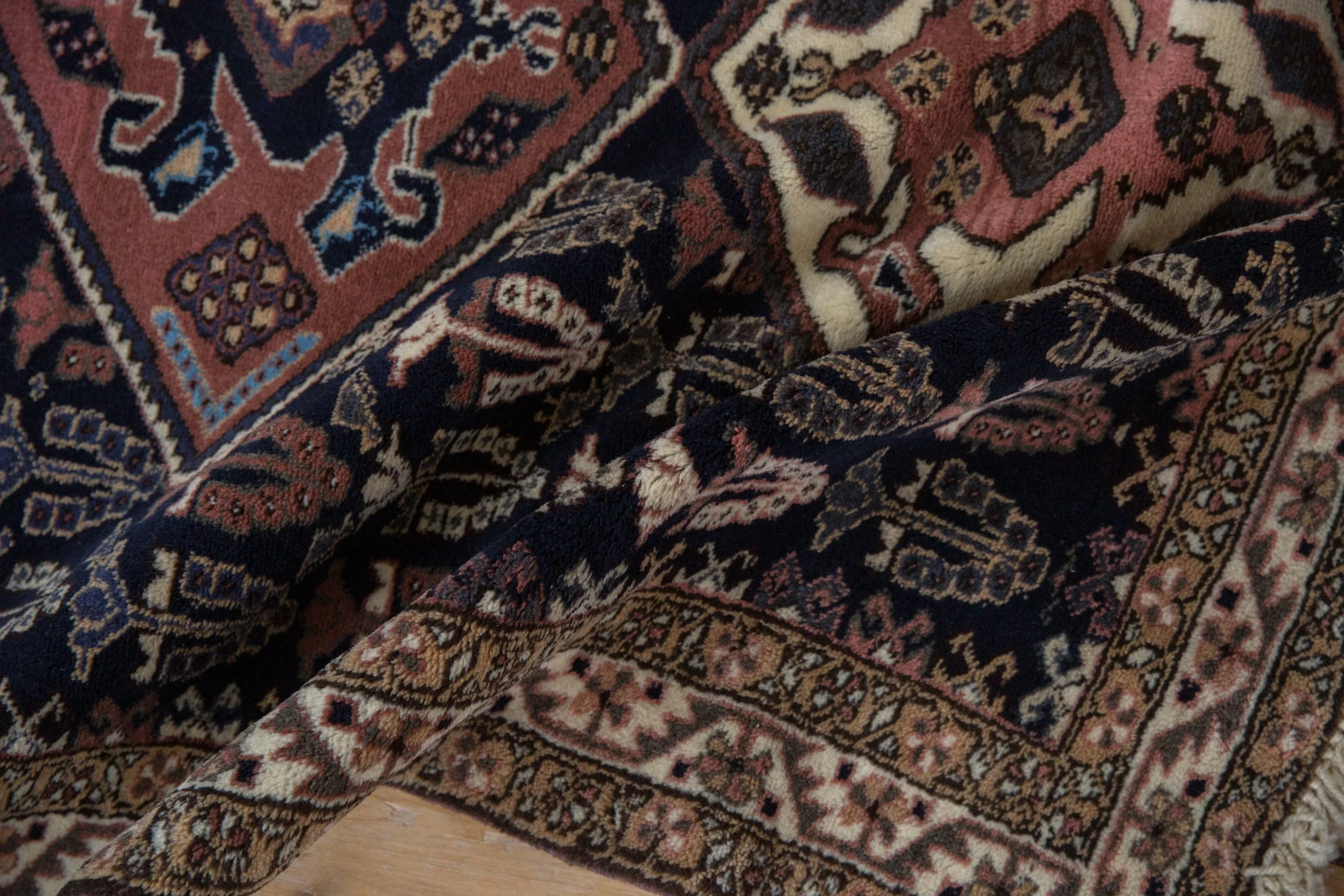 4x5 Vintage Ardebil Rug - Image 8