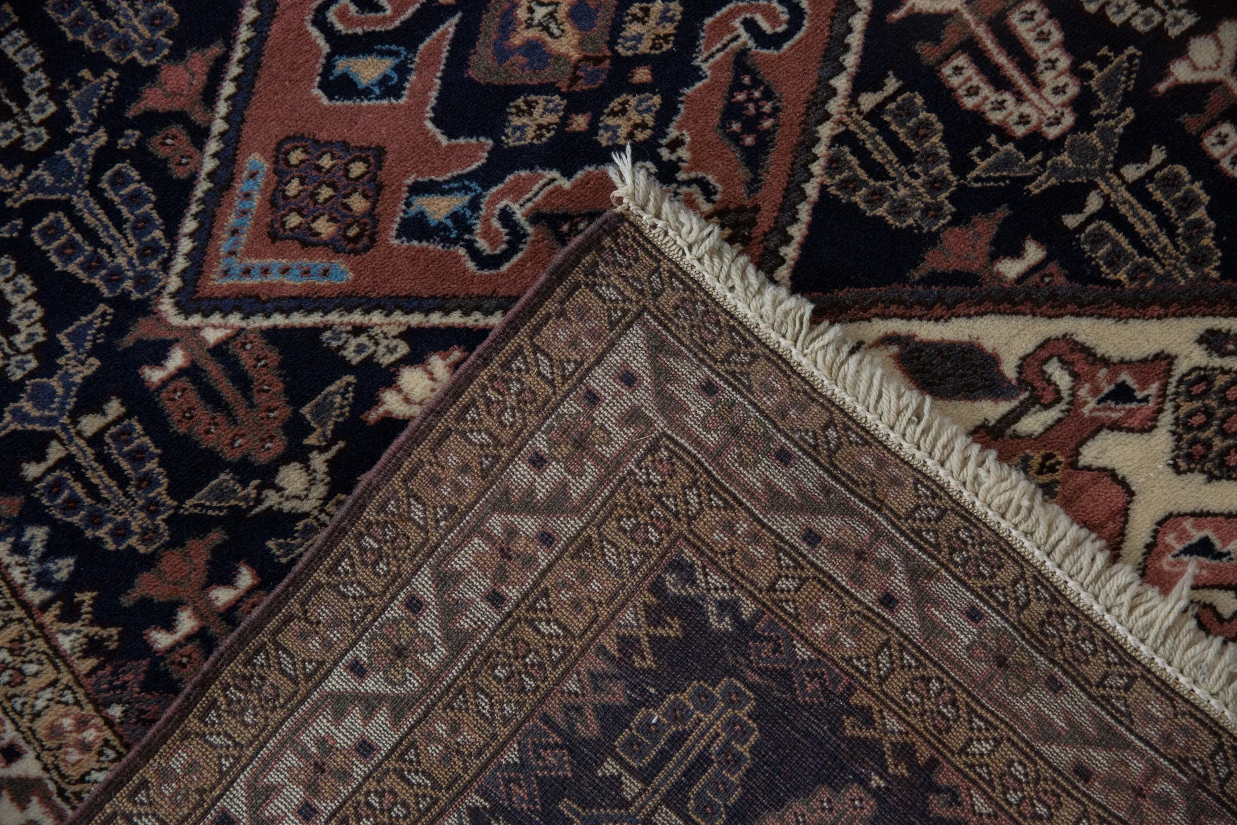 4x5 Vintage Ardebil Rug - Image 9