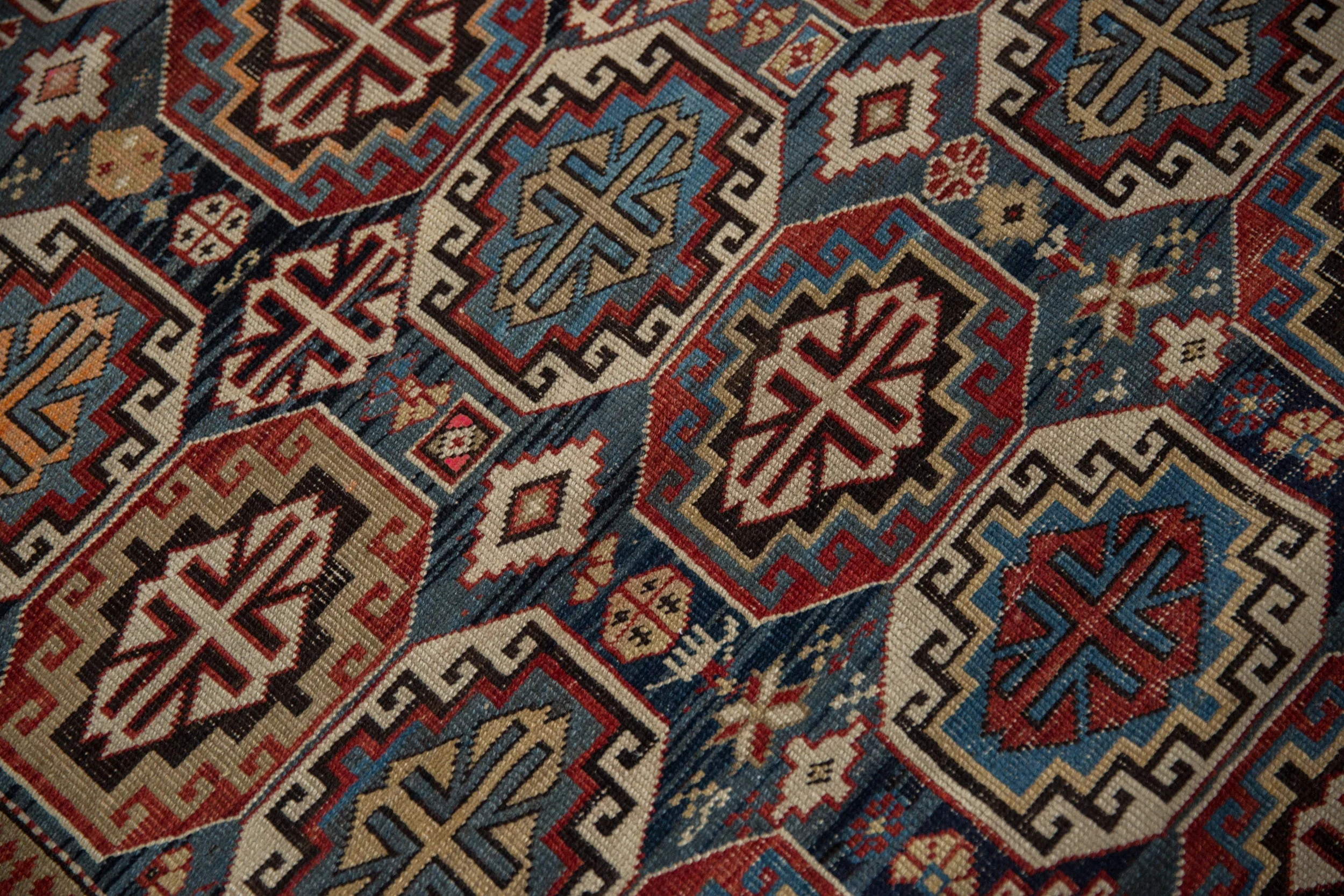 4x5 Vintage Caucasian Square Rug - Image 10