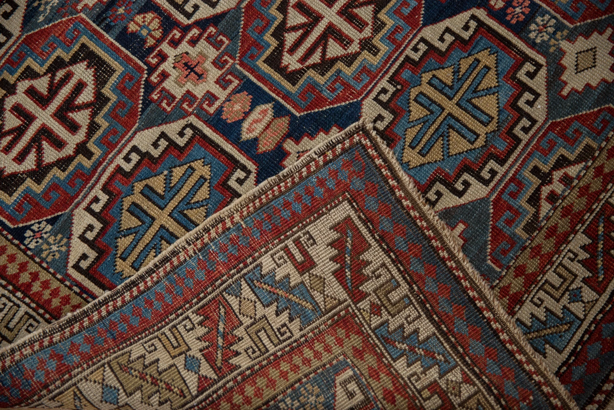 4x5 Vintage Caucasian Square Rug - Image 11