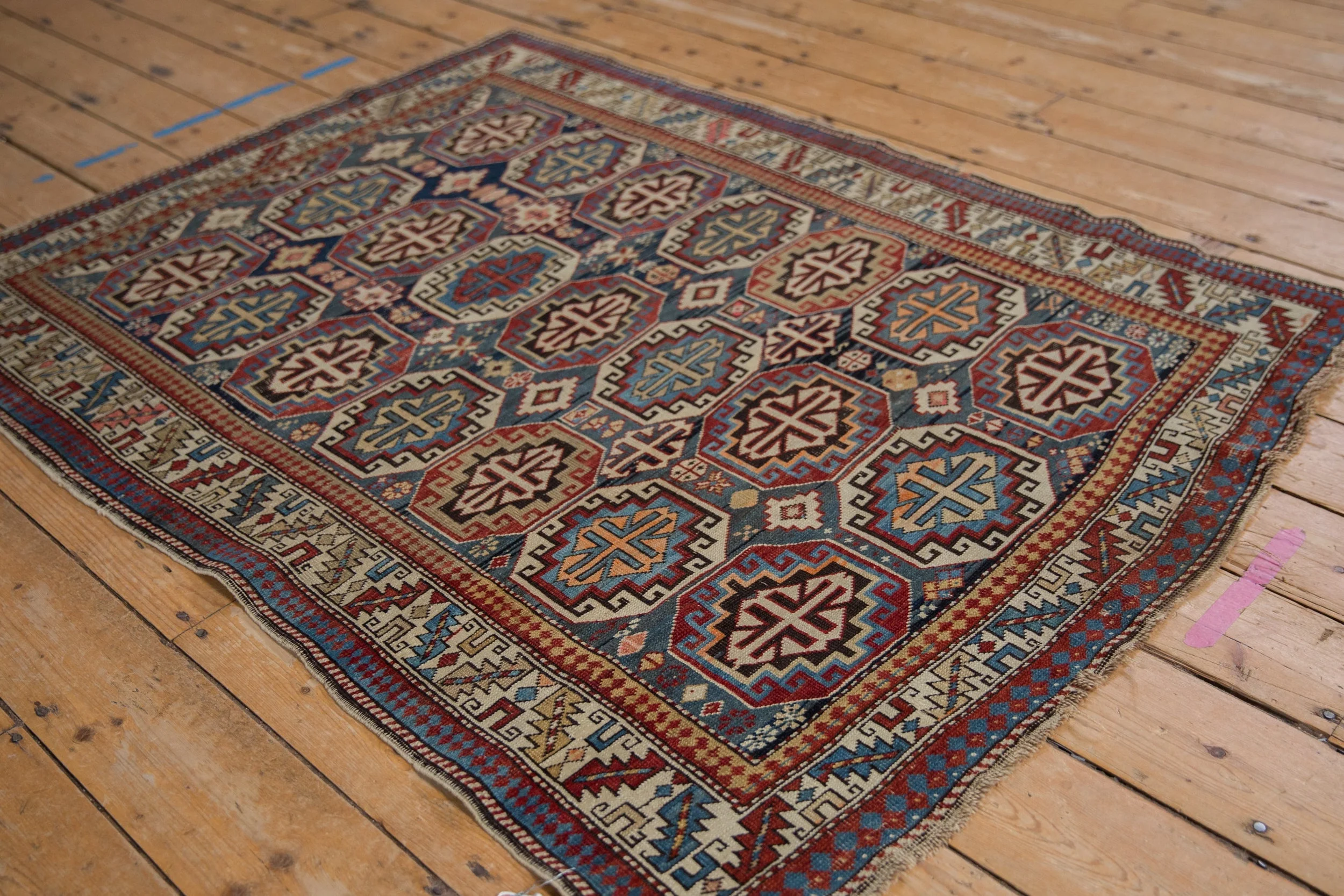 4x5 Vintage Caucasian Square Rug - Image 3