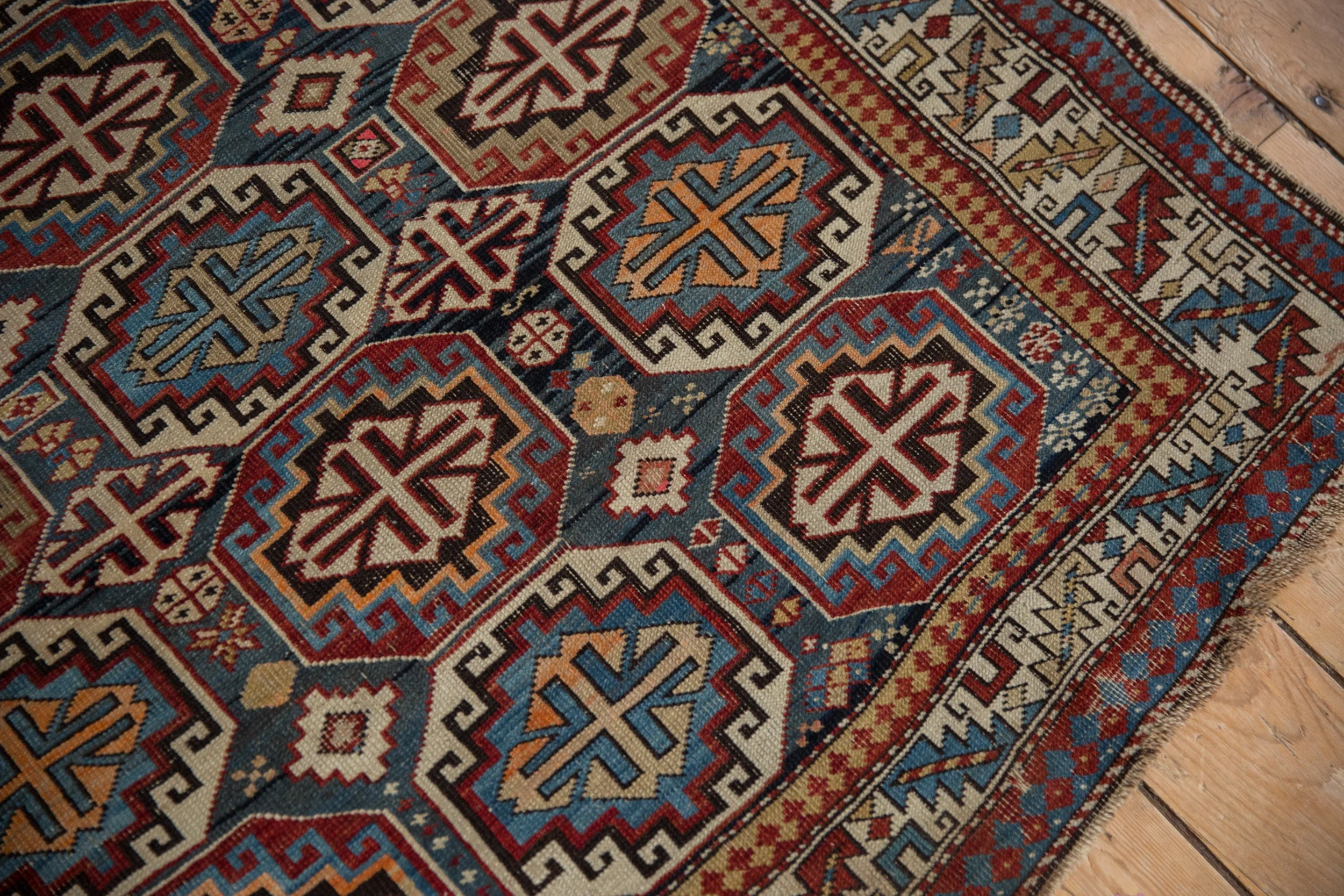 4x5 Vintage Caucasian Square Rug - Image 4