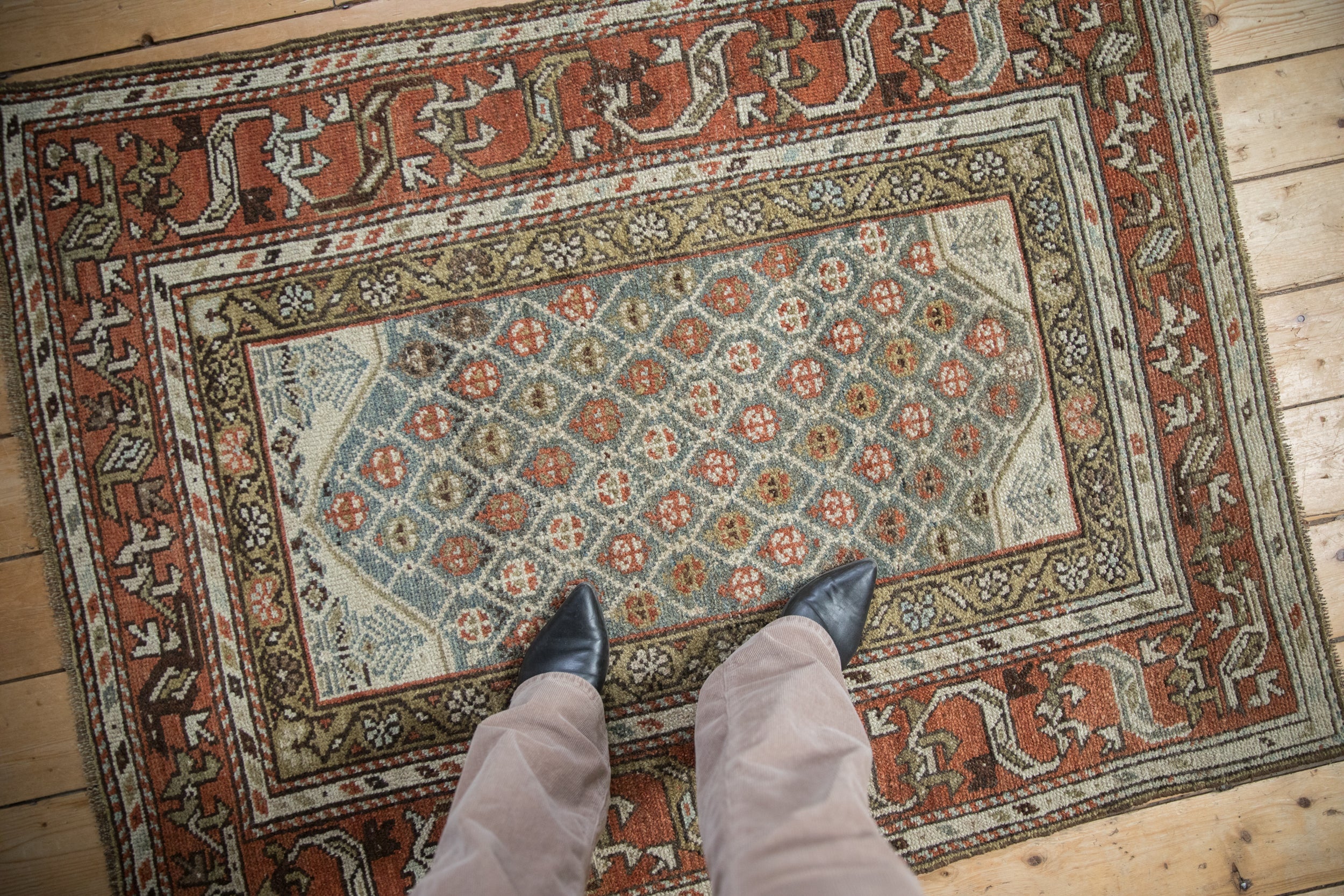 4x5 Vintage Distressed Kurd Square Rug - Image 2