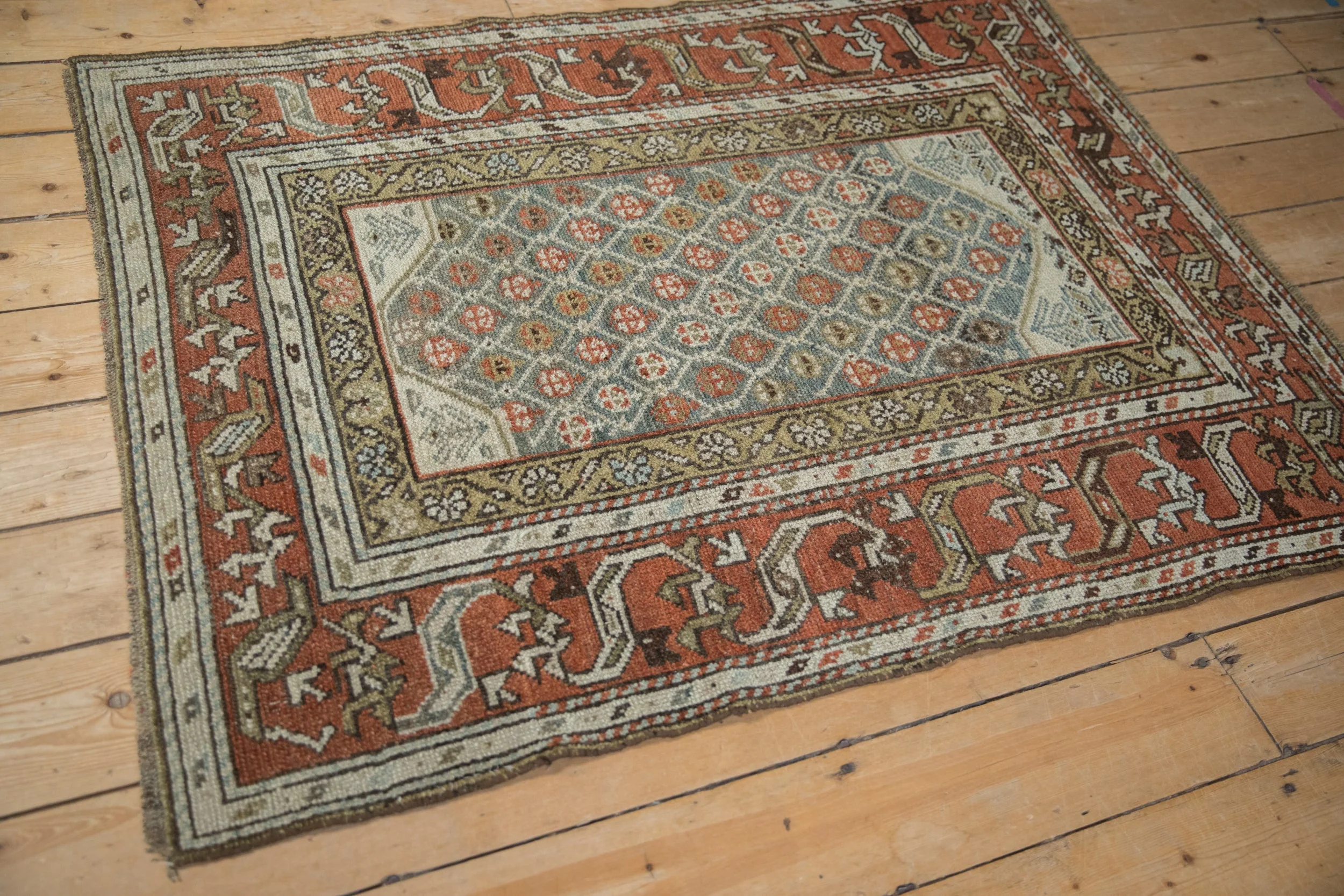 4x5 Vintage Distressed Kurd Square Rug - Image 6