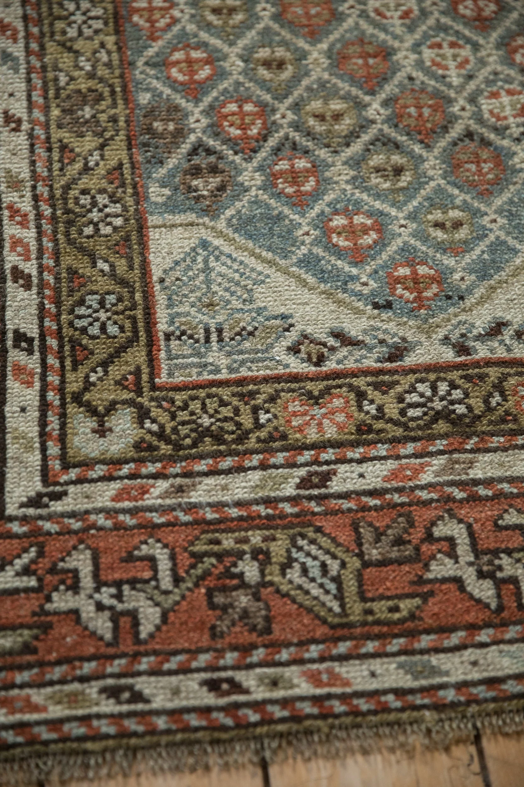 4x5 Vintage Distressed Kurd Square Rug - Image 8