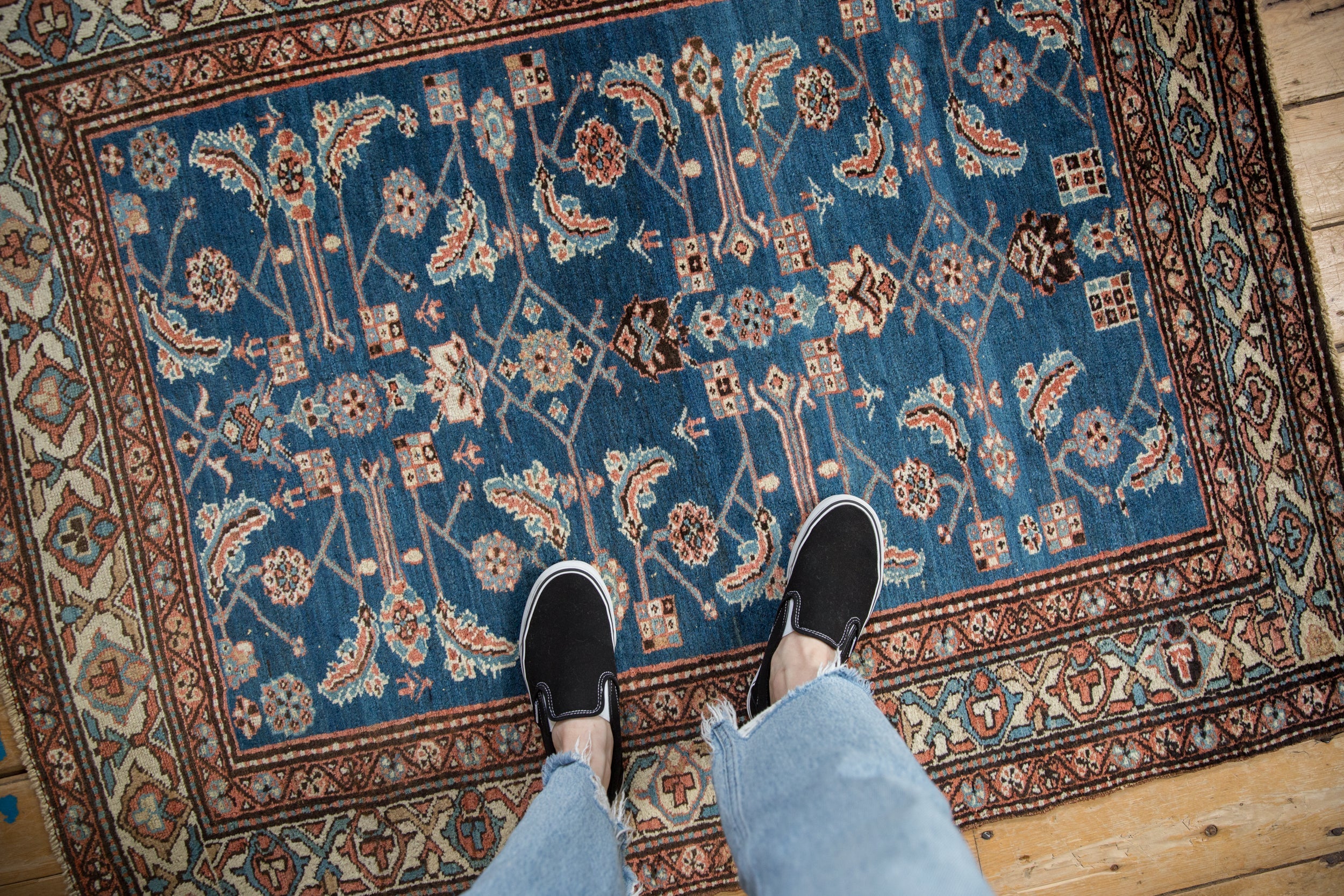 4x5 Vintage Northwest Persian Square Rug - Image 2