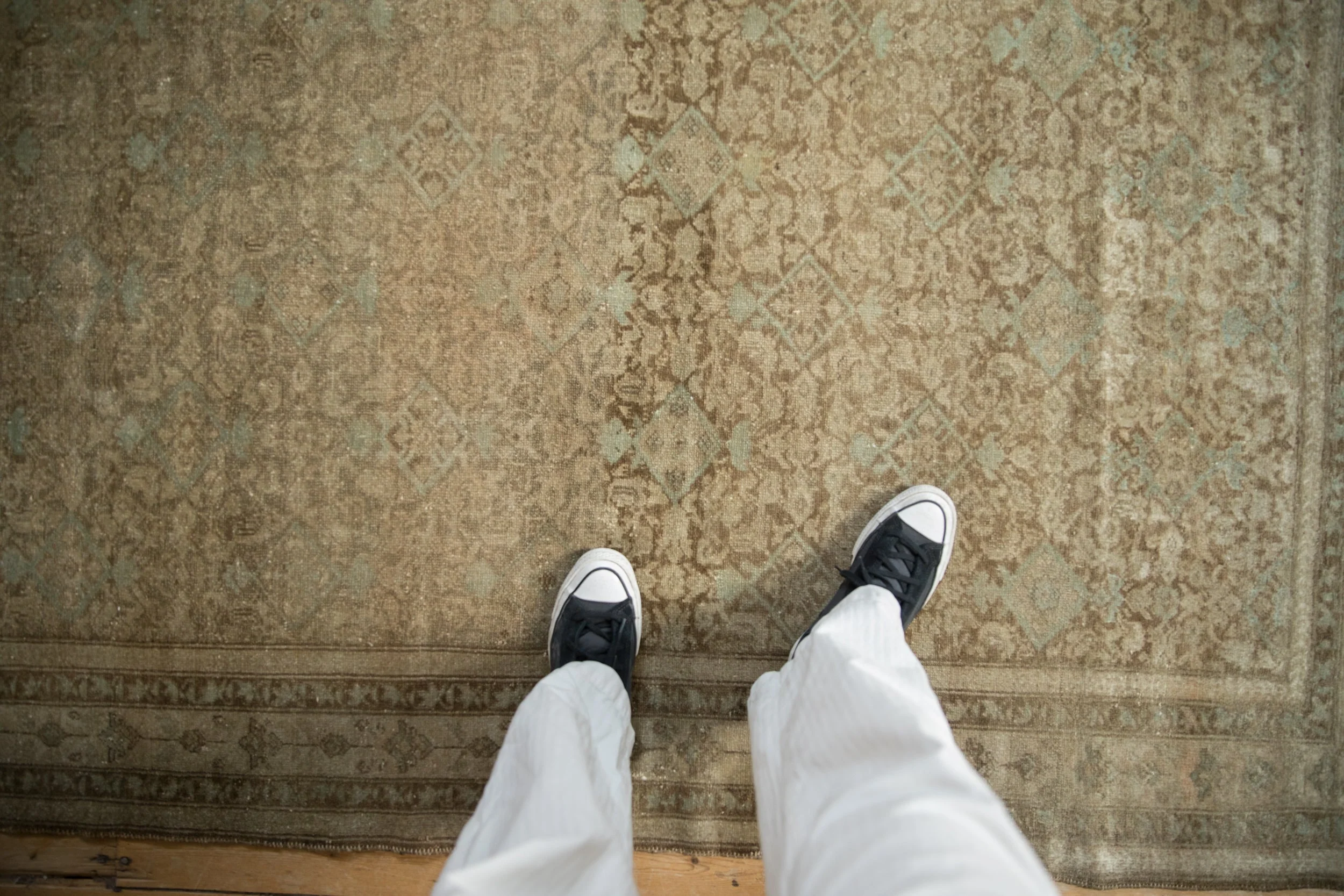 4x6.5 Antique Distressed Malayer Rug - Image 2