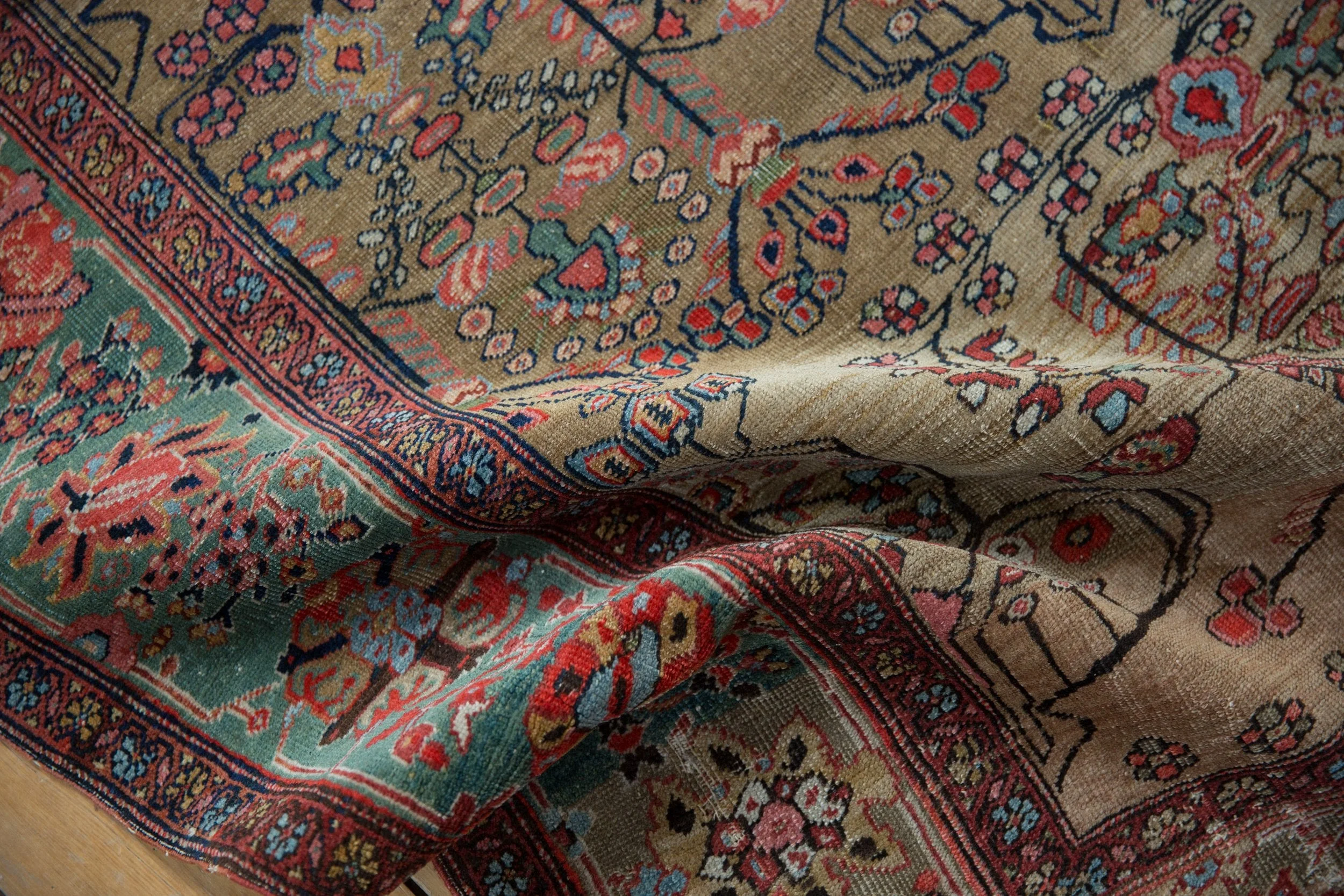 4x6.5 Antique Farahan Sarouk Rug - Image 10
