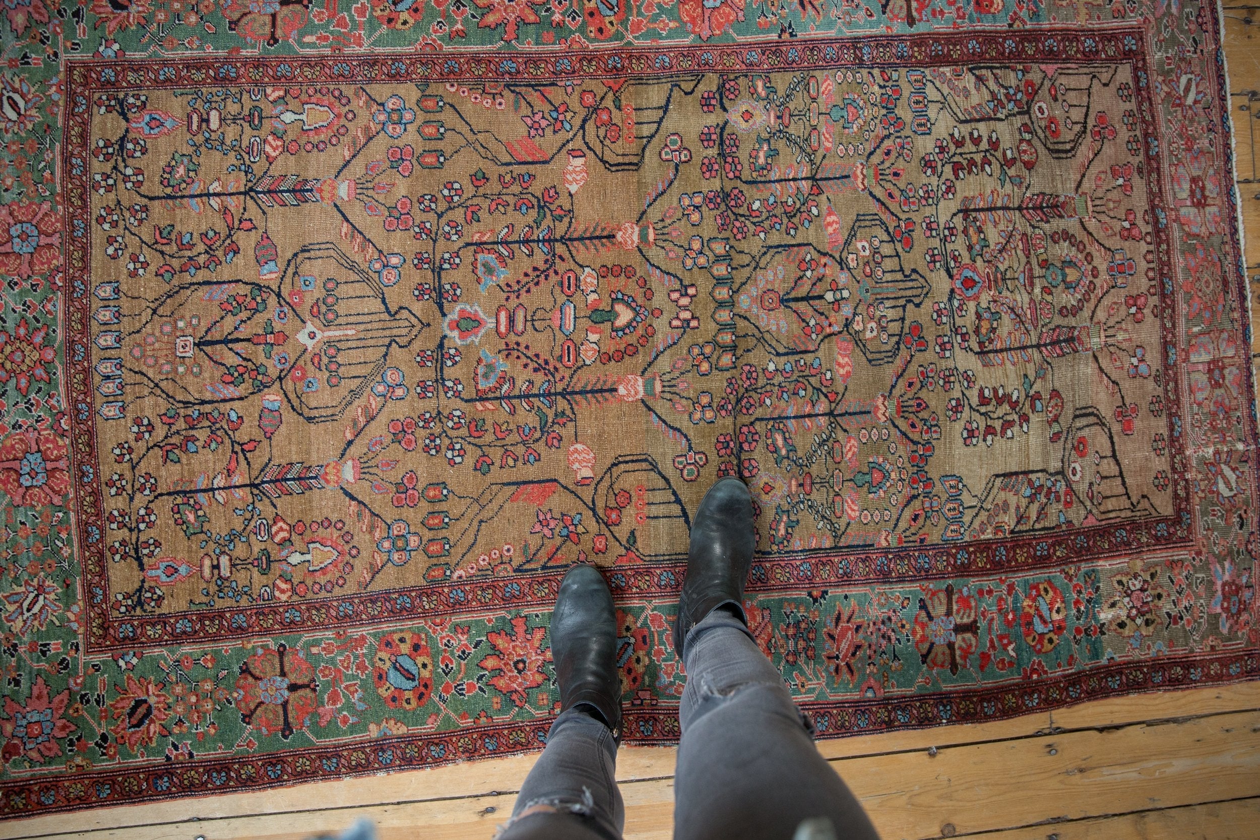 4x6.5 Antique Farahan Sarouk Rug - Image 2