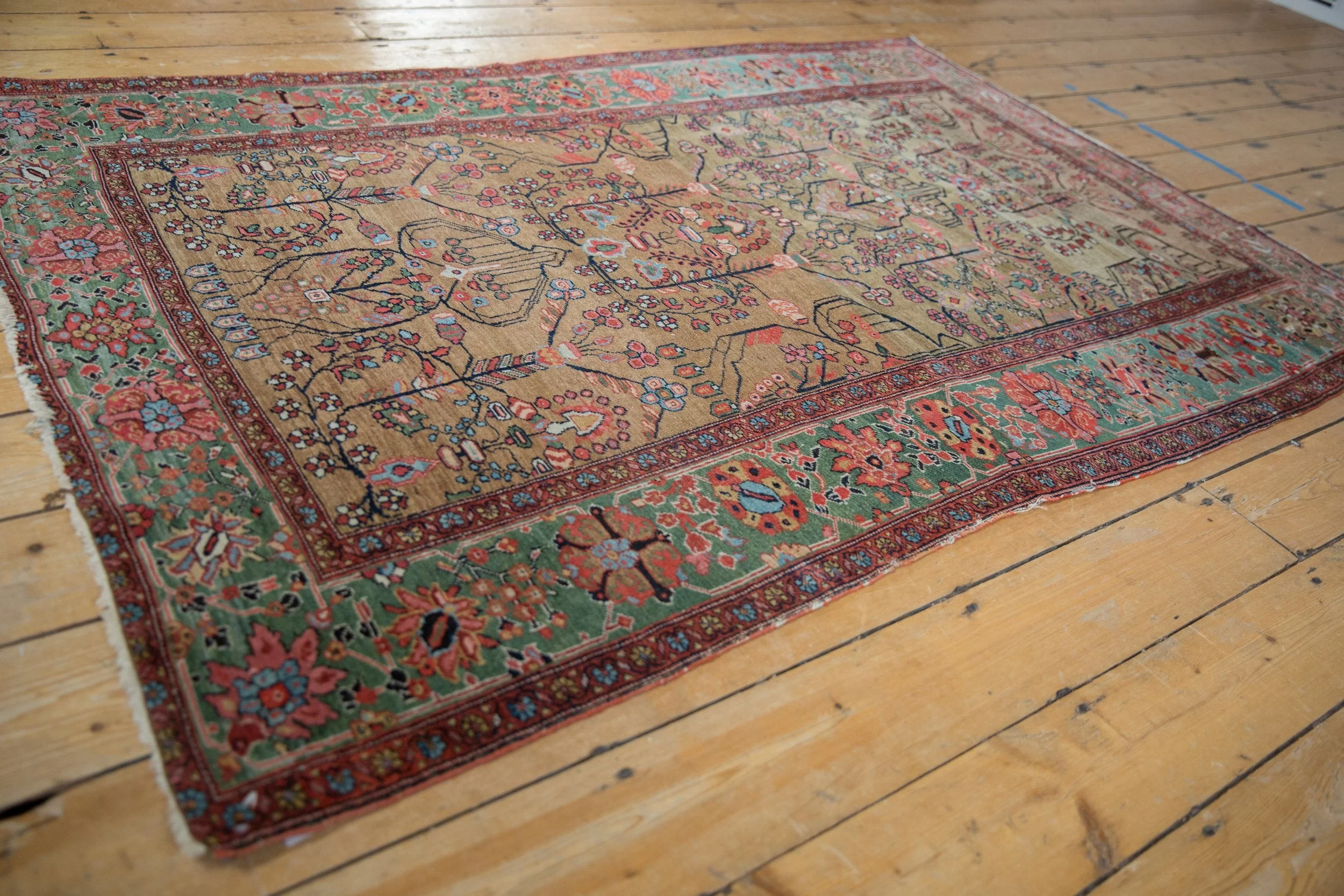 4x6.5 Antique Farahan Sarouk Rug - Image 3