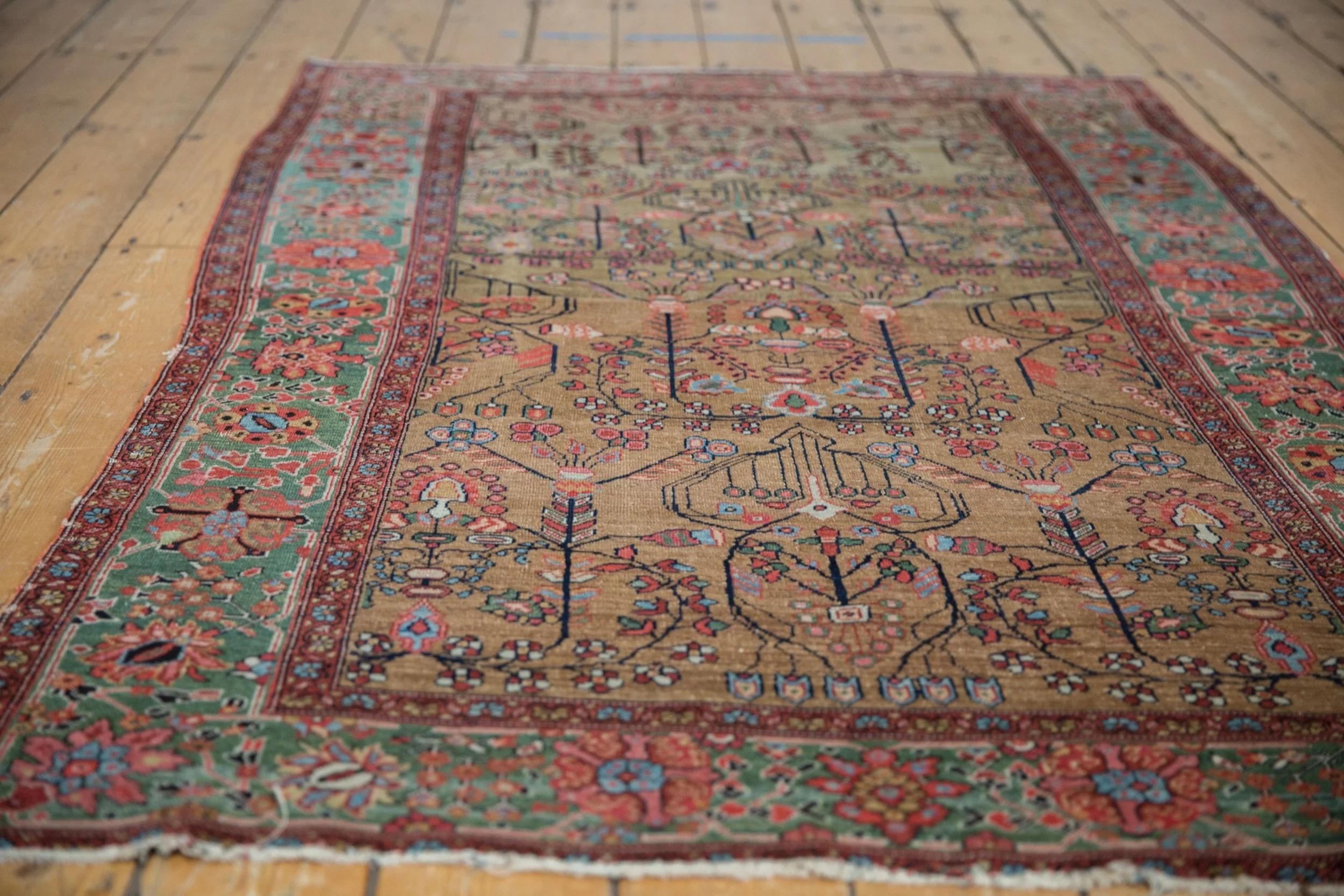 4x6.5 Antique Farahan Sarouk Rug - Image 6