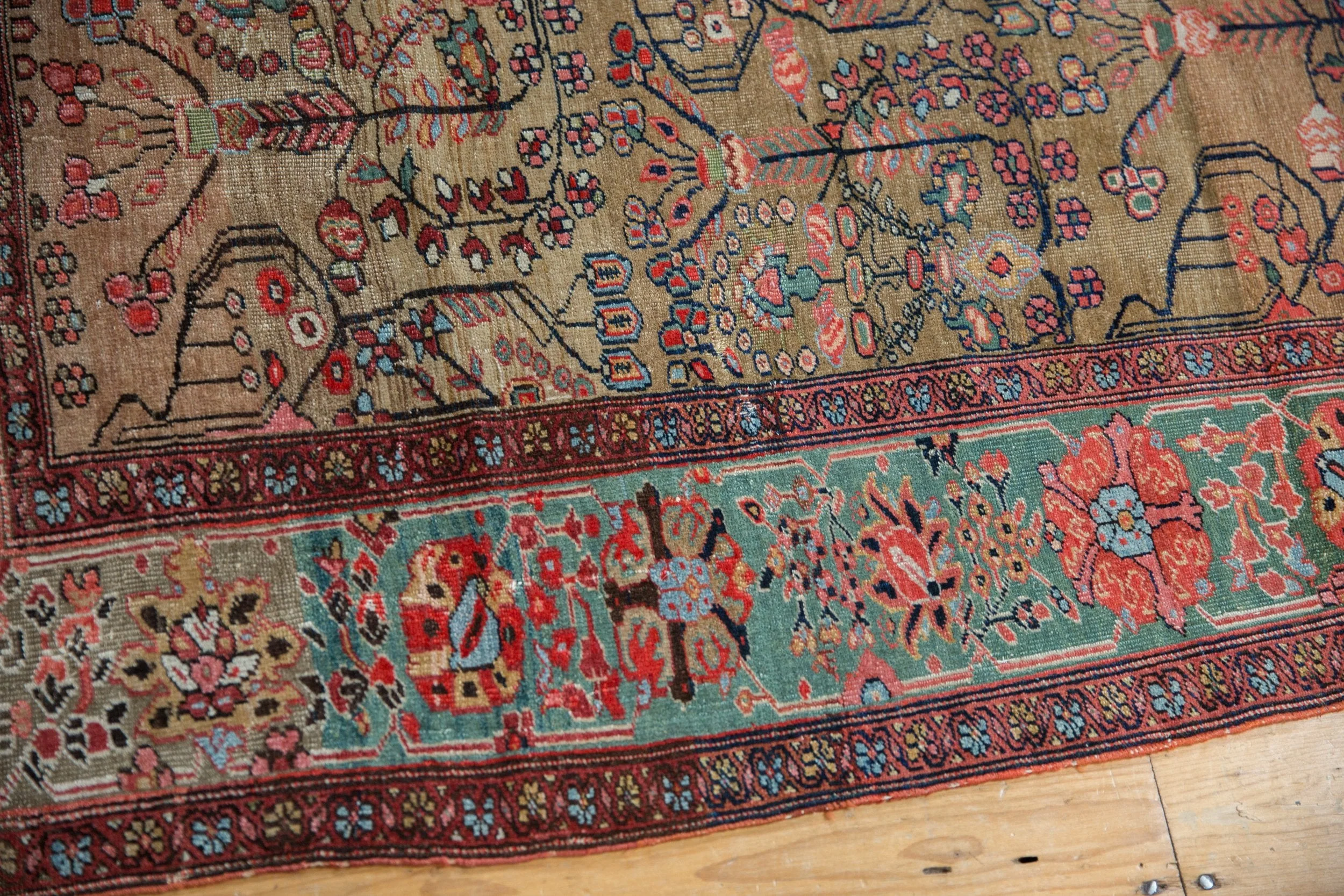 4x6.5 Antique Farahan Sarouk Rug - Image 7
