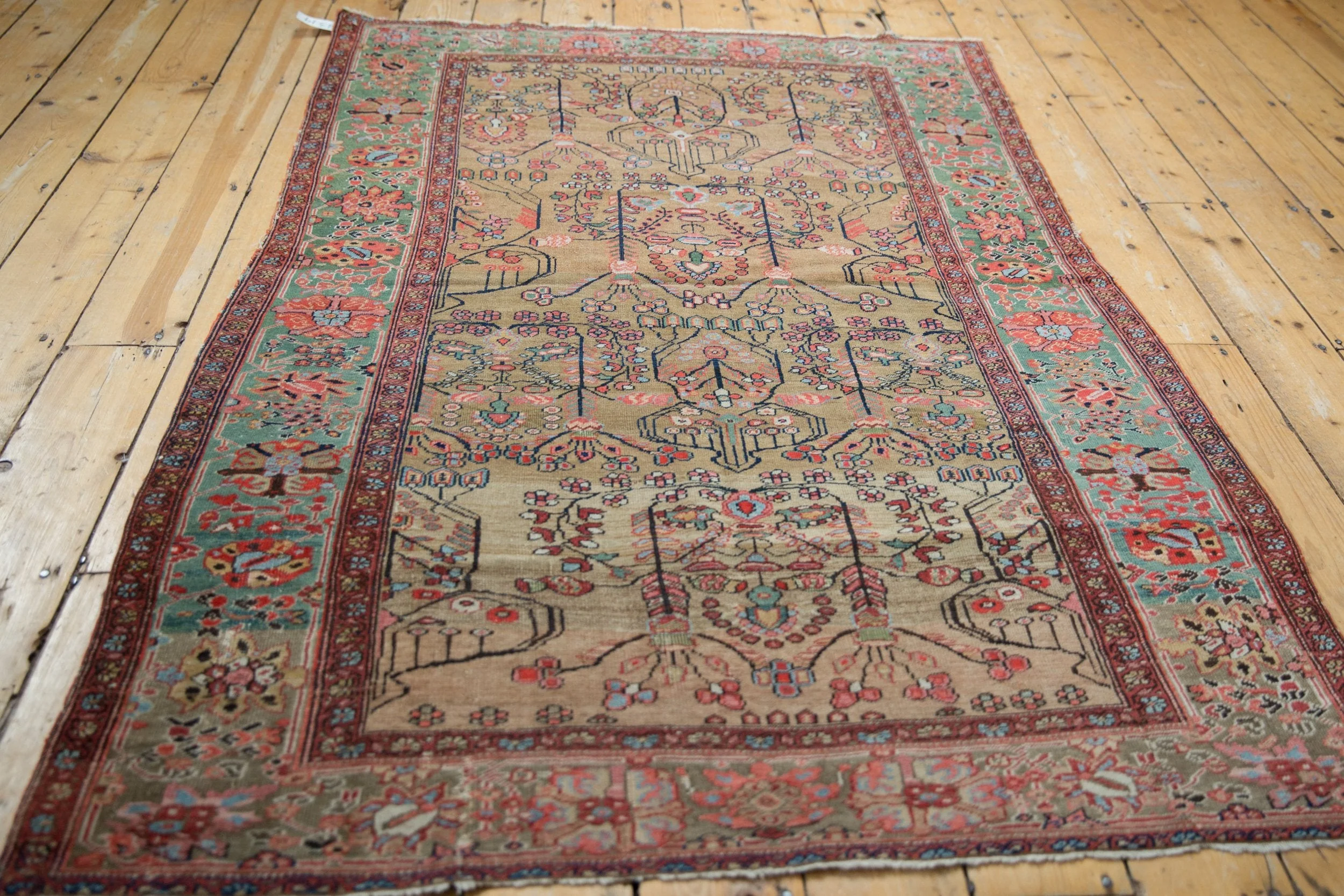 4x6.5 Antique Farahan Sarouk Rug - Image 9