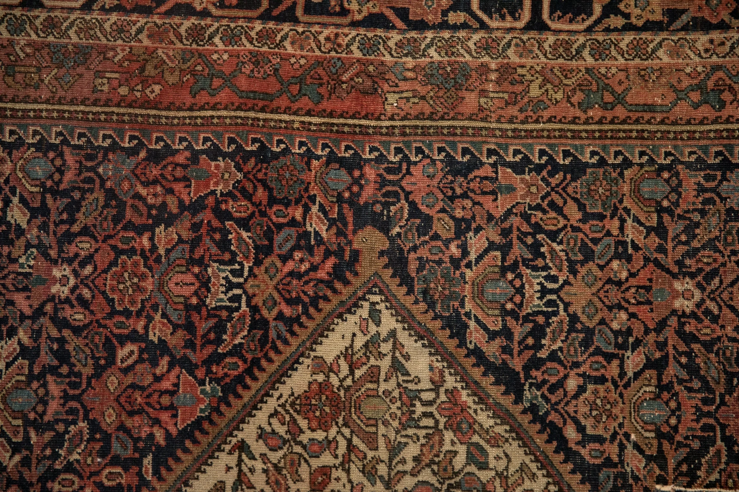 4x6.5 Antique Farahan Sarouk Rug - Image 11