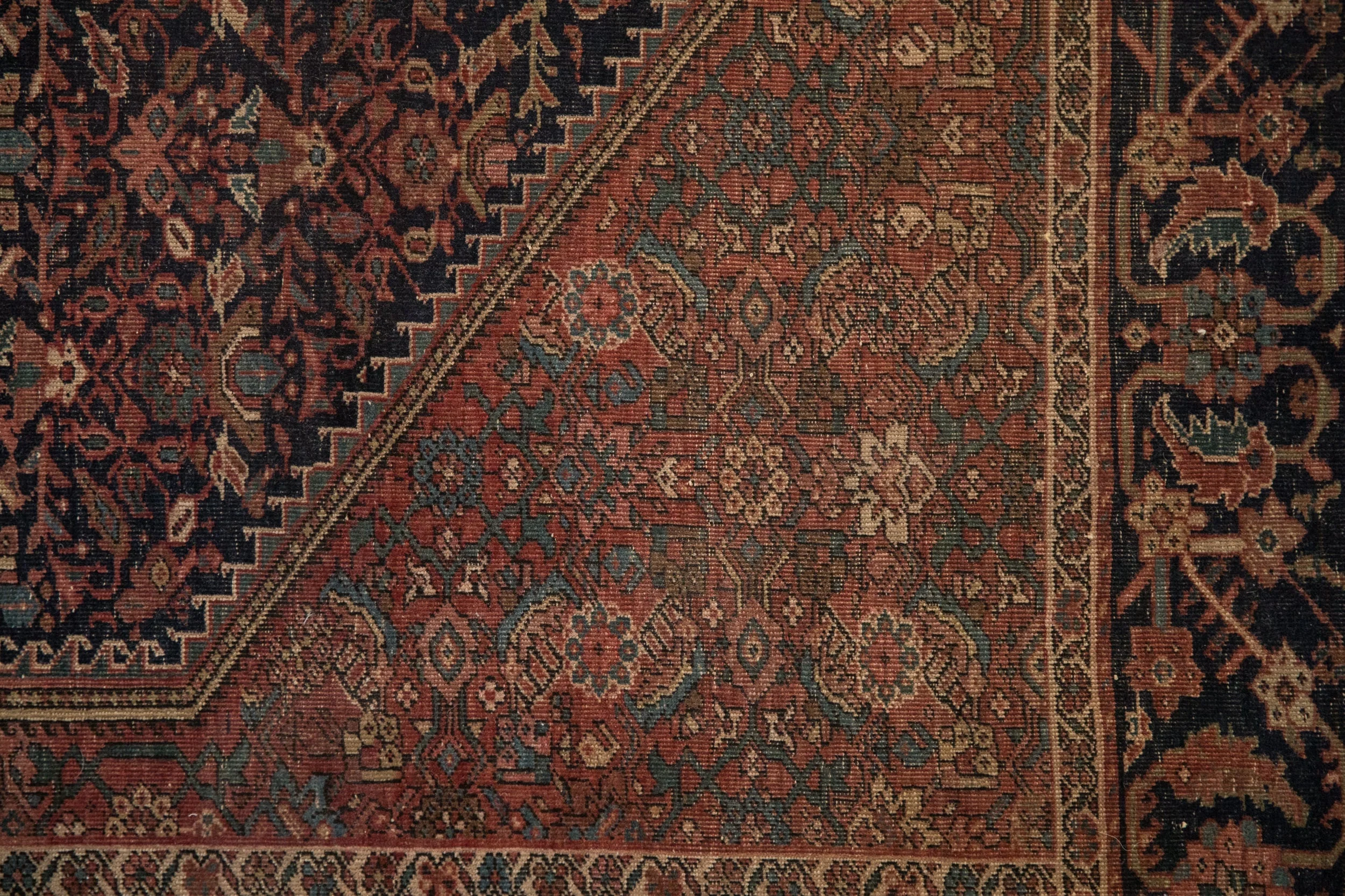 4x6.5 Antique Farahan Sarouk Rug - Image 8