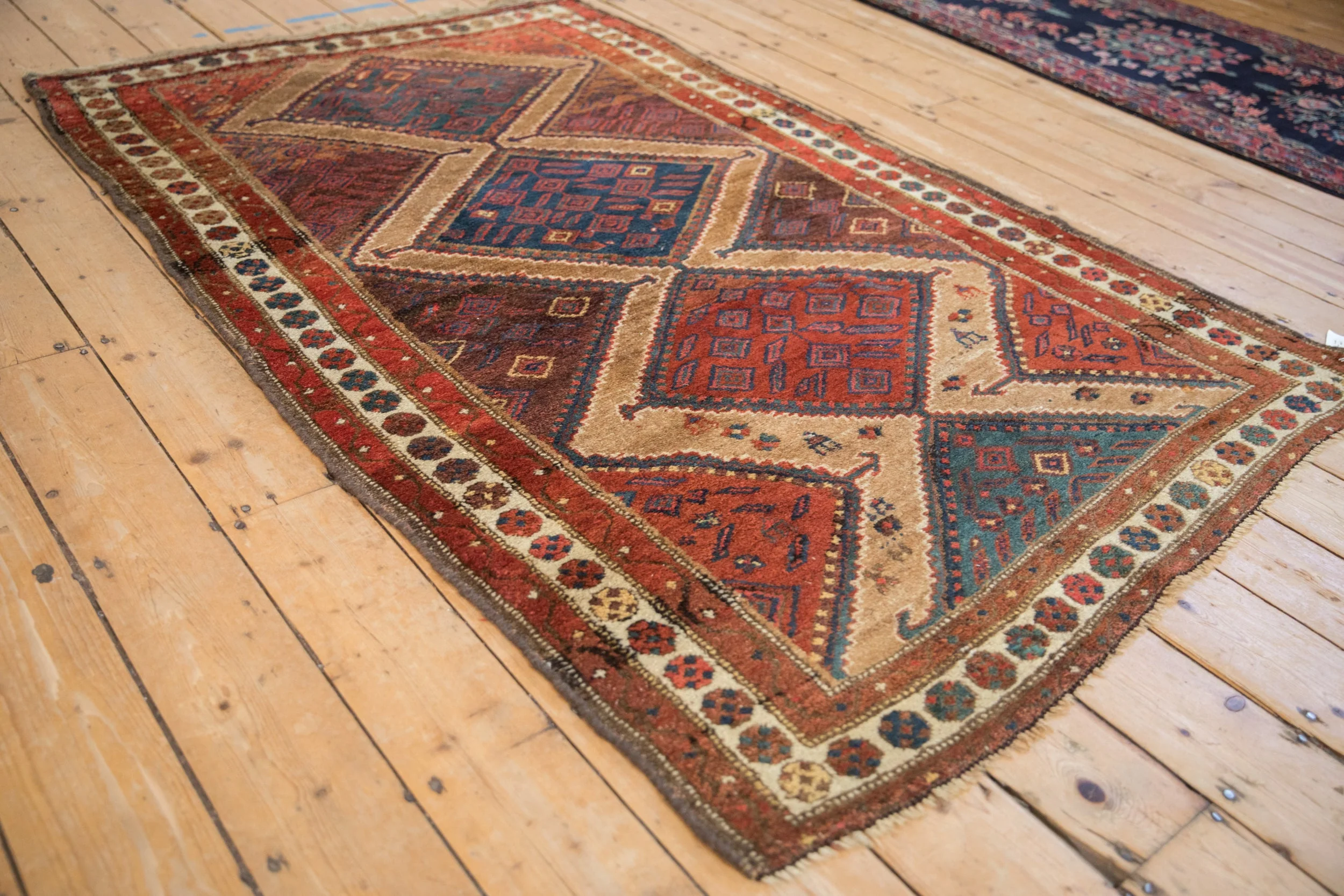 4x6.5 Antique Fine Hamadan Rug - Image 4