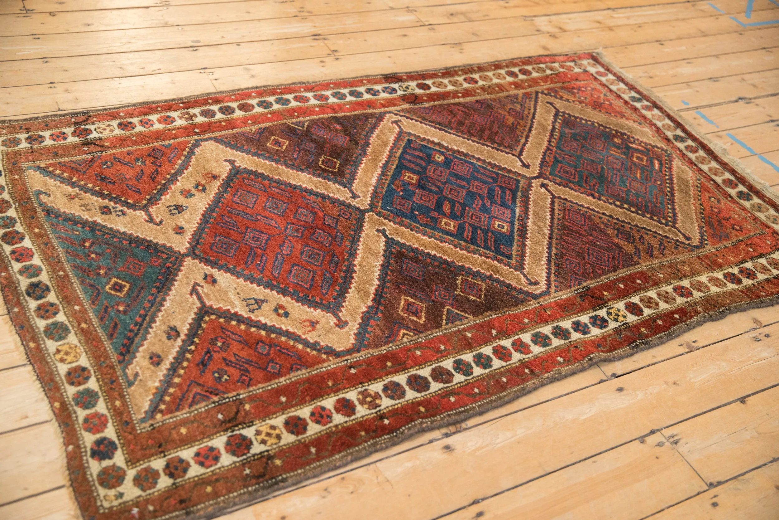 4x6.5 Antique Fine Hamadan Rug - Image 7