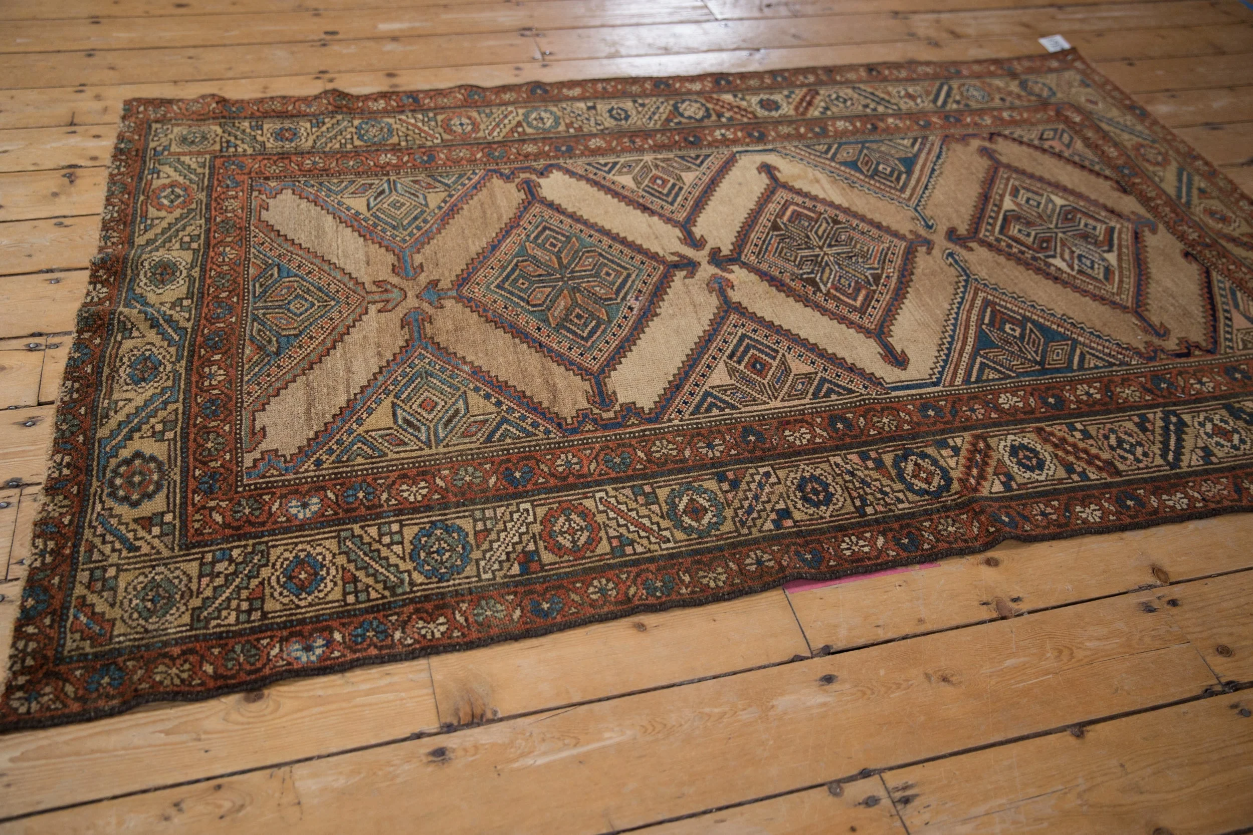 4x6.5 Antique Fine Kurd Rug - Image 5