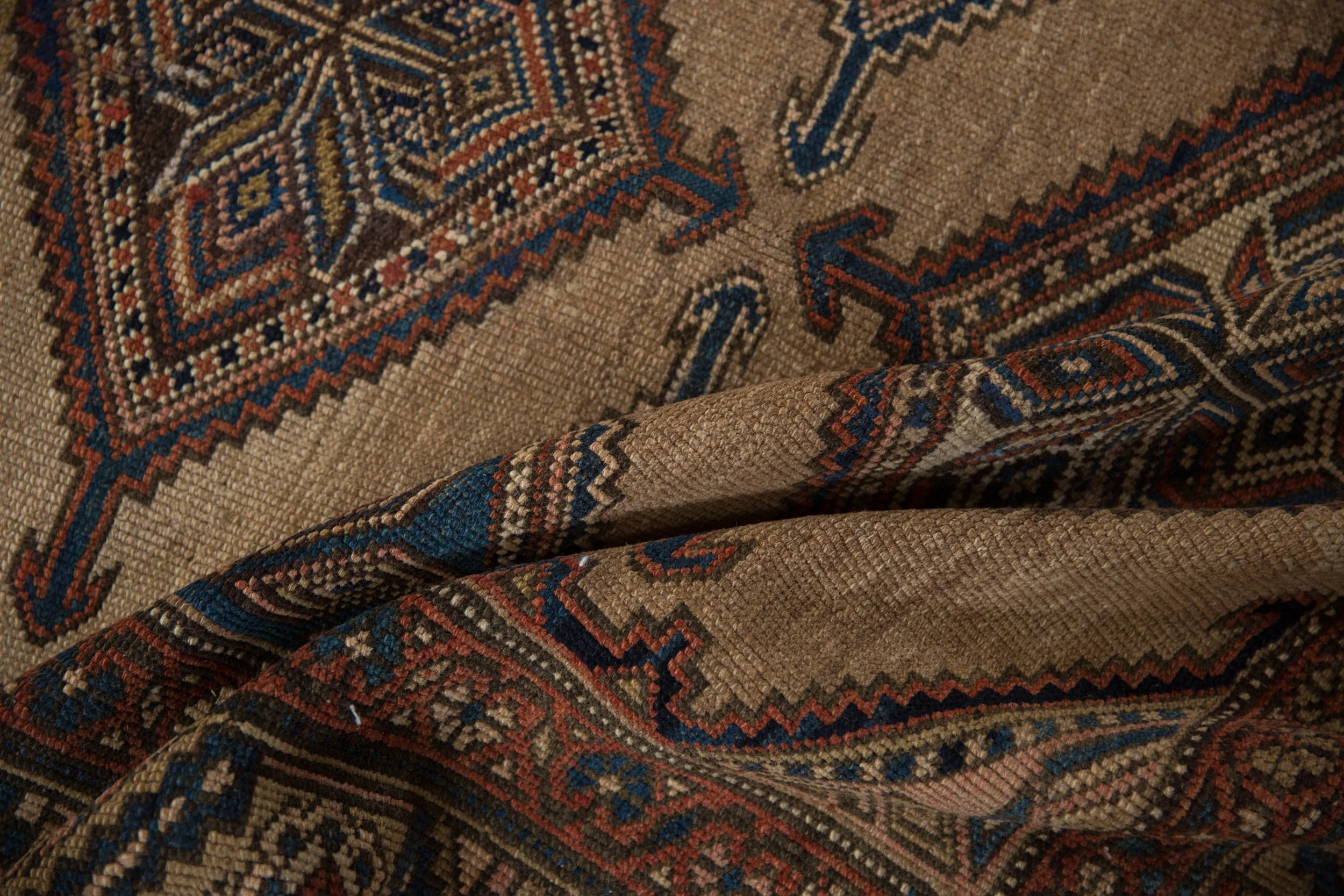 4x6.5 Antique Fine Kurd Rug - Image 8