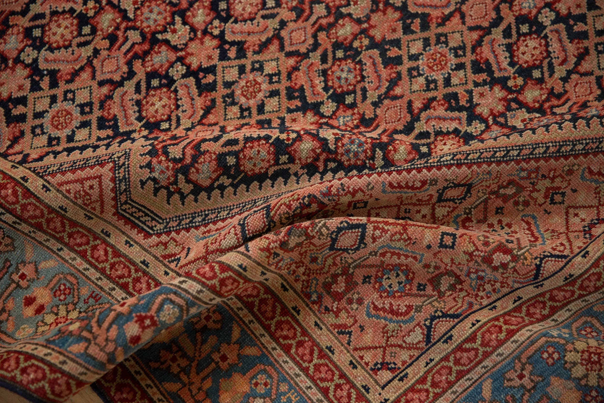 4x6.5 Antique Fine Malayer Rug - Image 9