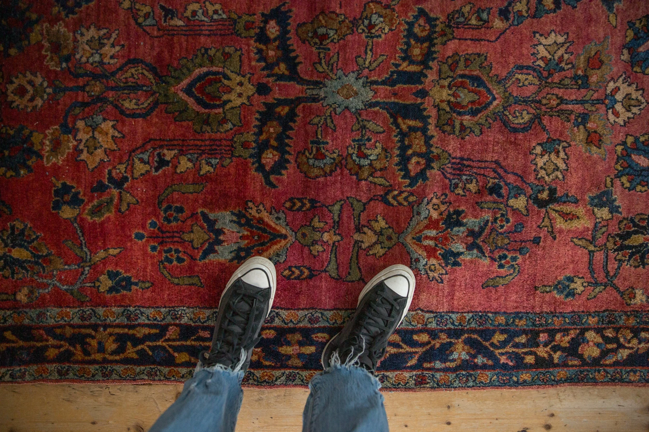 4x6.5 Antique Fine Sarouk Rug - Image 2