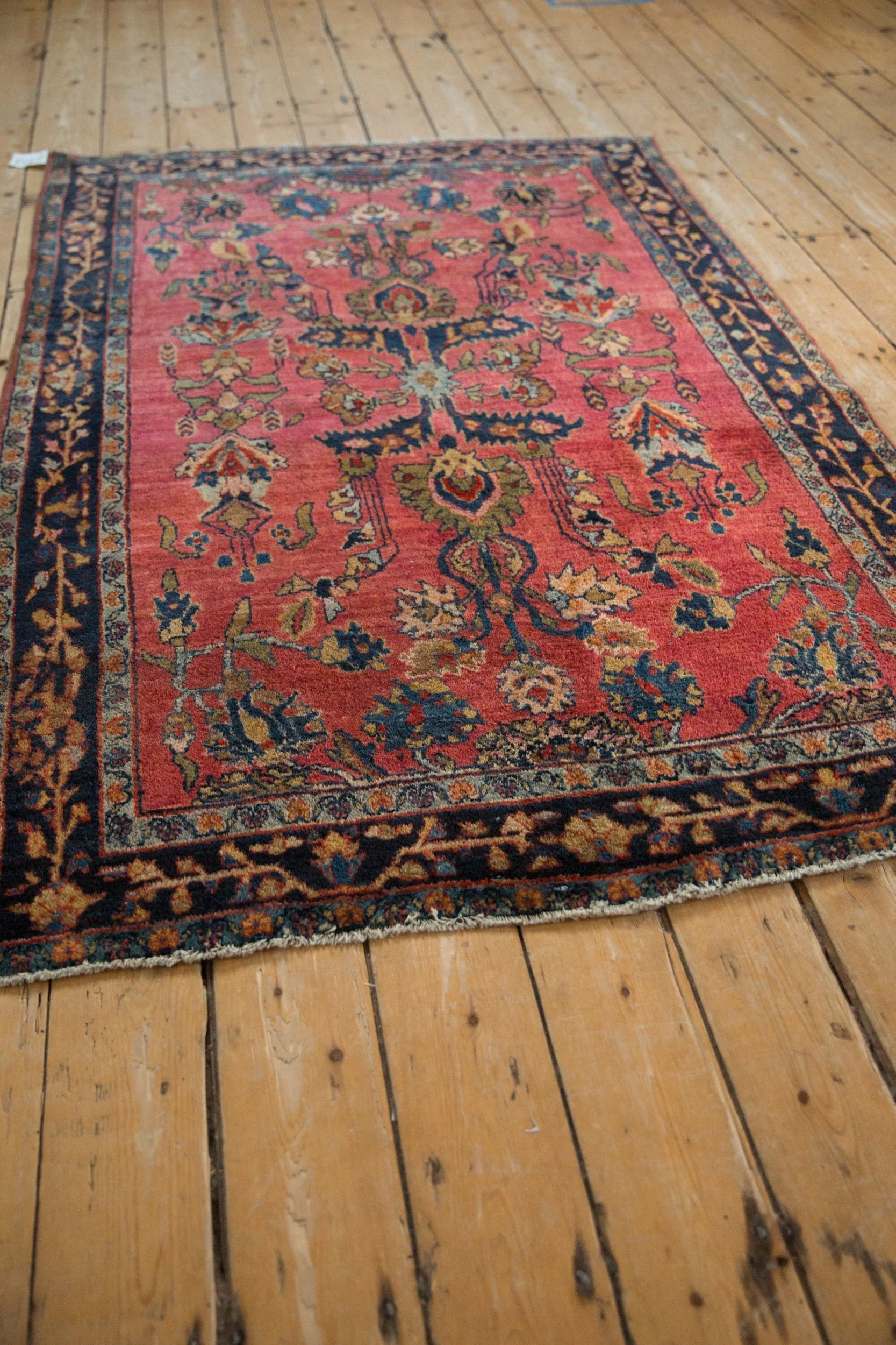 4x6.5 Antique Fine Sarouk Rug - Image 8