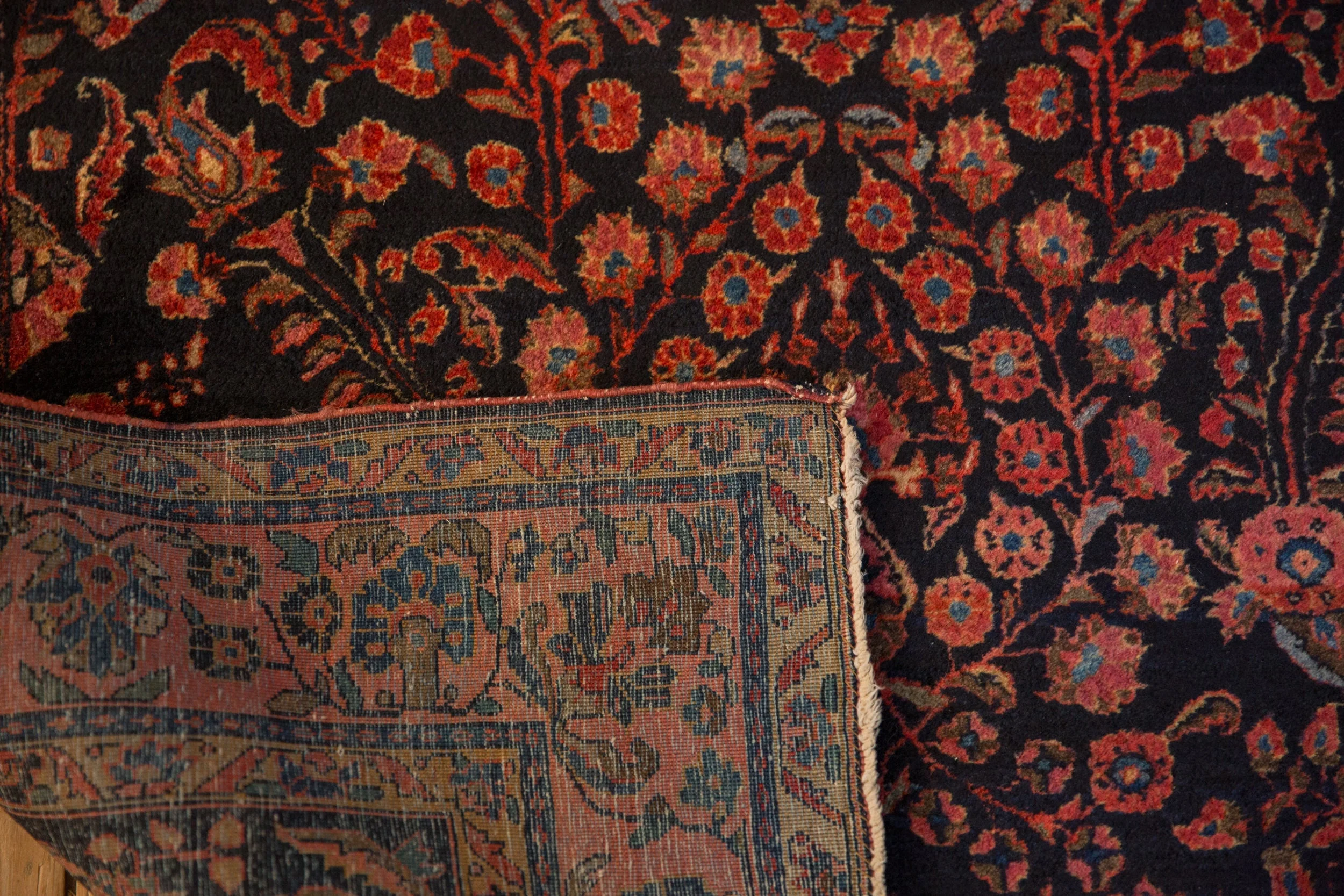 4x6.5 Antique Mohajeran Sarouk Rug - Image 12