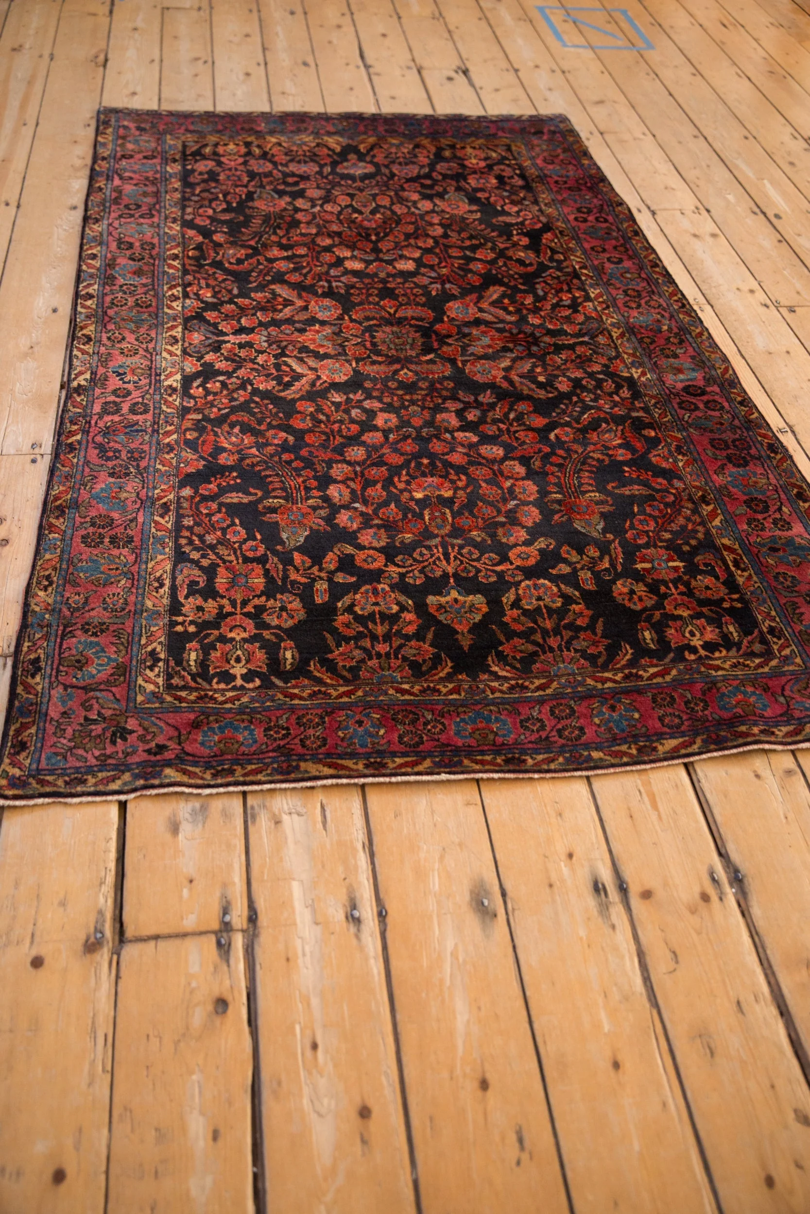4x6.5 Antique Mohajeran Sarouk Rug - Image 7
