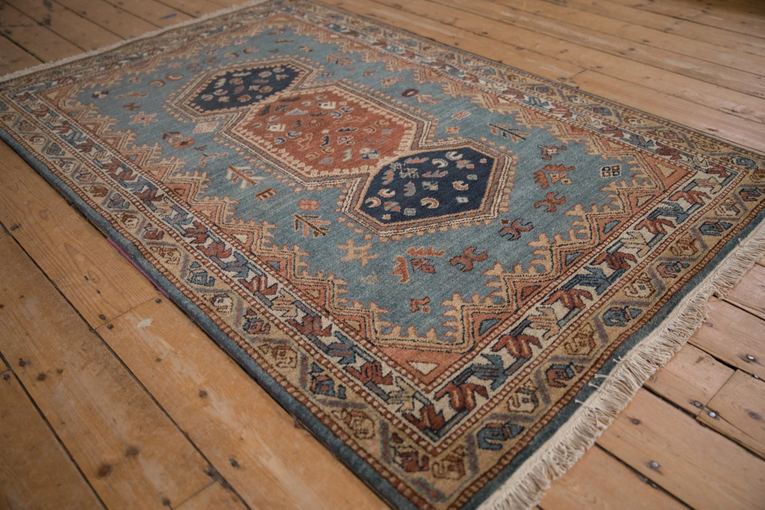 4x6.5 Vintage Armenian Hamadan Design Rug - Image 4
