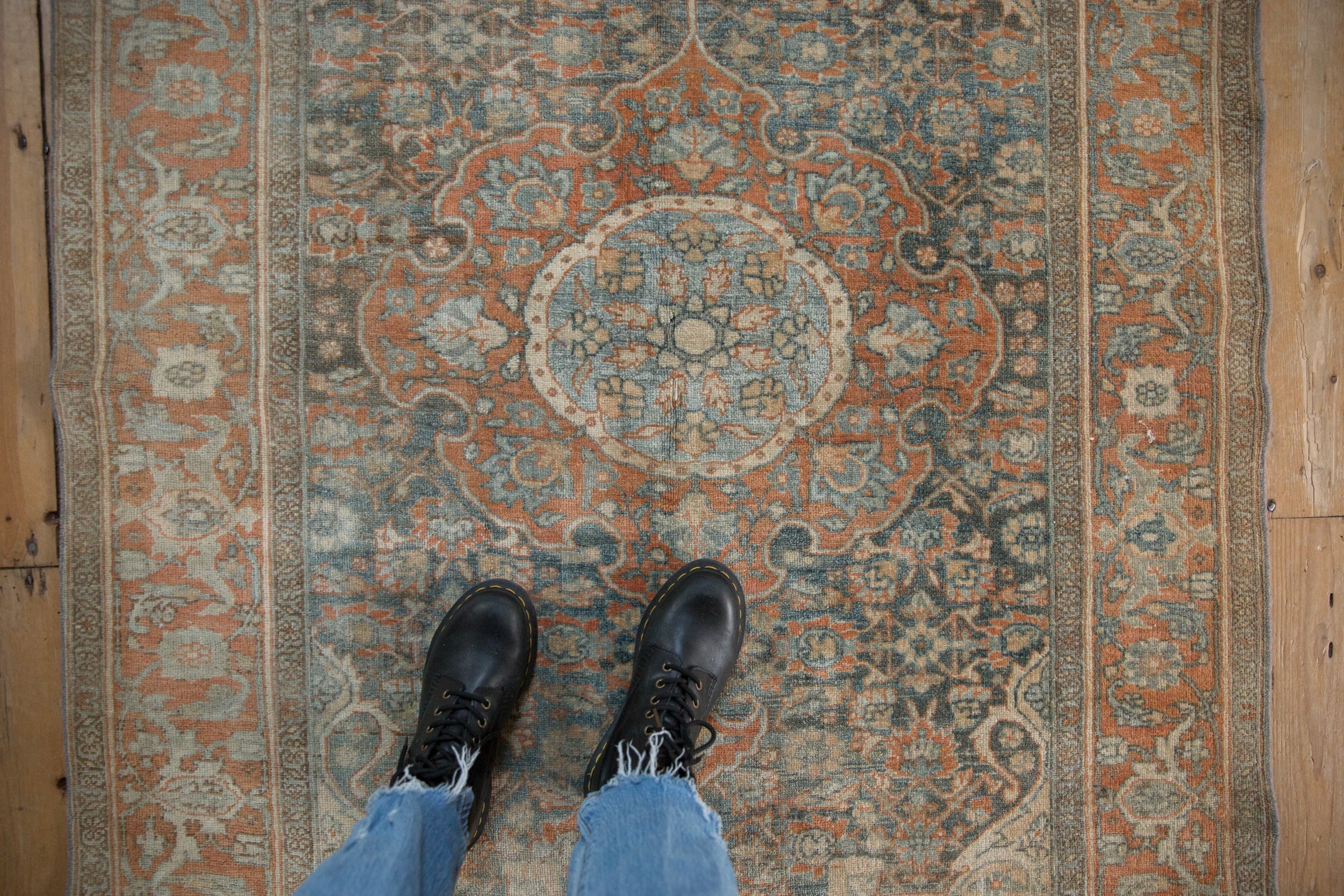 4x6.5 Vintage Distressed Bijar Rug - Image 2