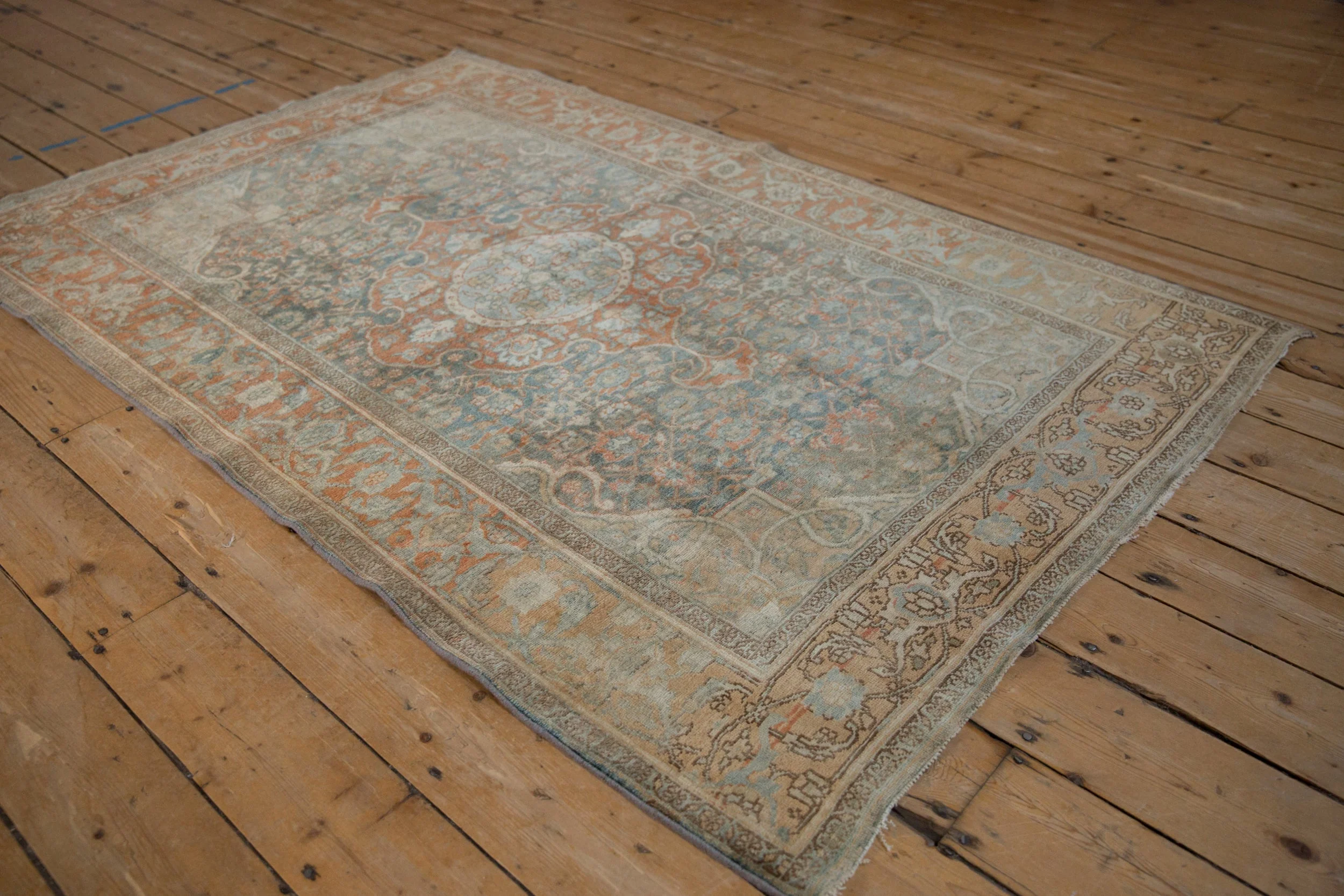 4x6.5 Vintage Distressed Bijar Rug - Image 4